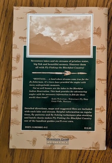 FLY FISHING THE BLACKFEET COUNTRY, by Robert Fairchild, 1993 PB, VG