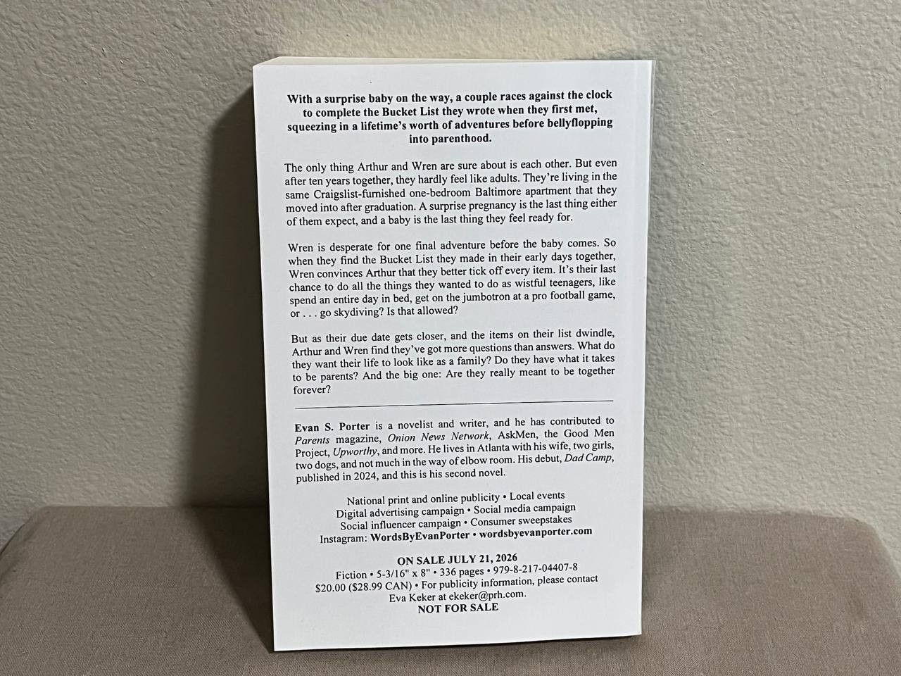 A Last Time for Everything by Evan S. Porter – Jul 2026 Advanced Reader’s Copy