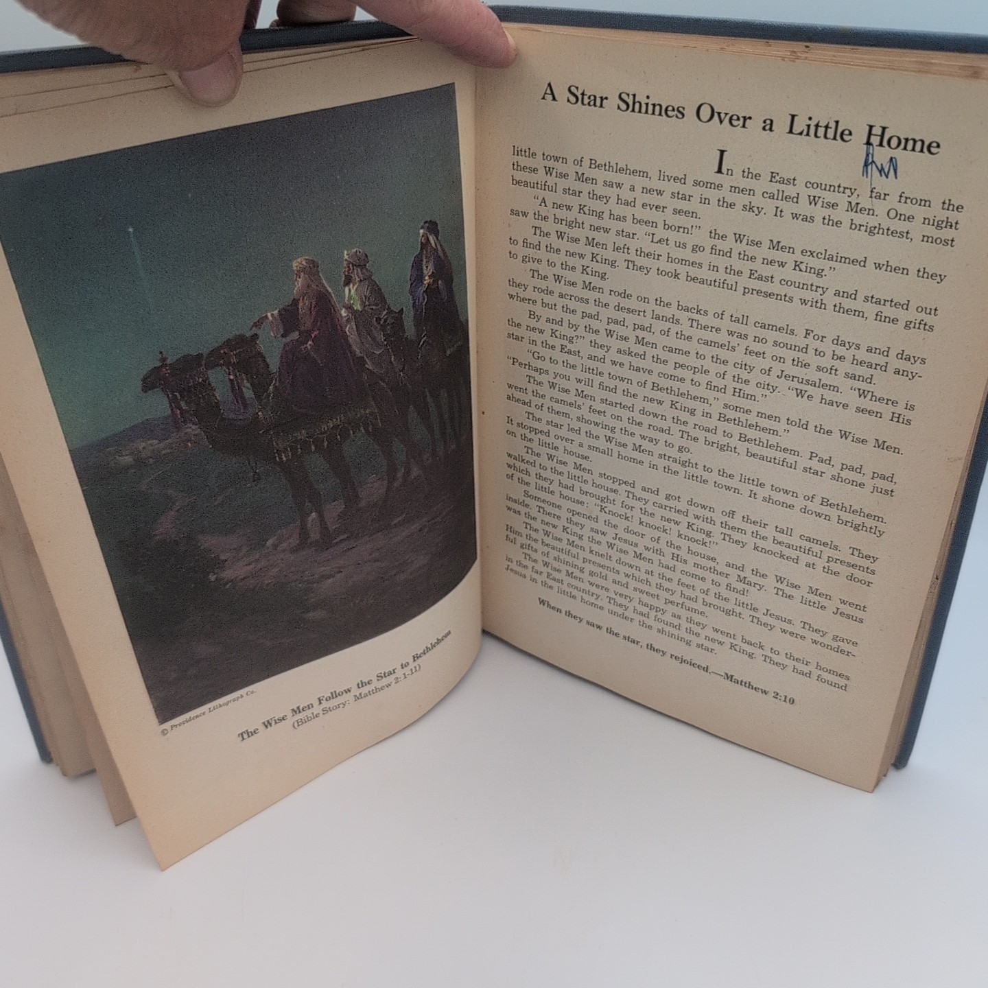 1948 Vtg Bible Homes & Families Mildred Edwards Christian Children Book Picture