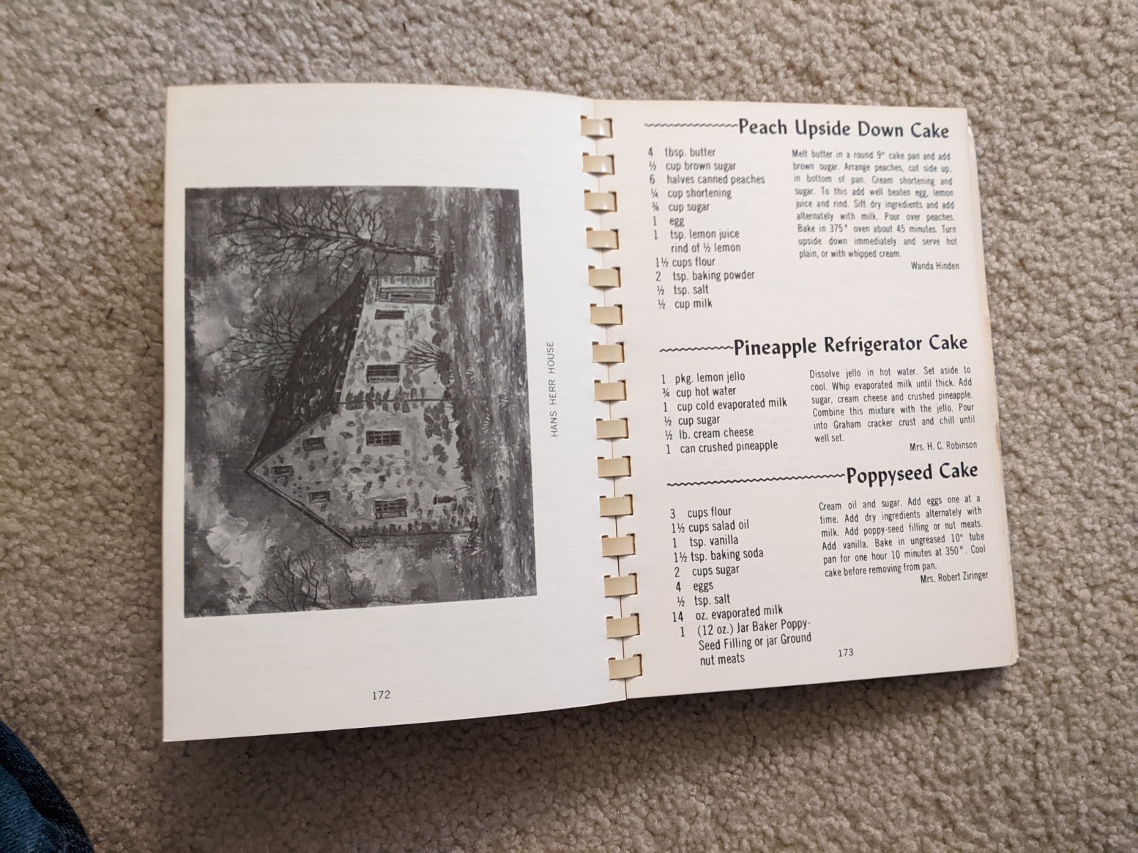 Album Of Lancaster County, PA 1971 Spiral-Bound Cookbook By Mary Ferree Society