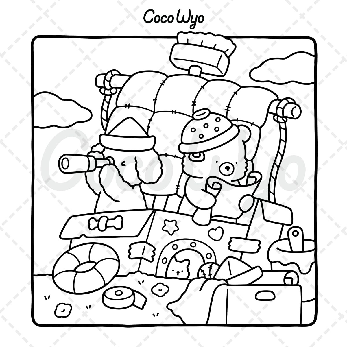 Little Cuddles Coloring Book for Adults and Teens Featuring Cute Animal Friends