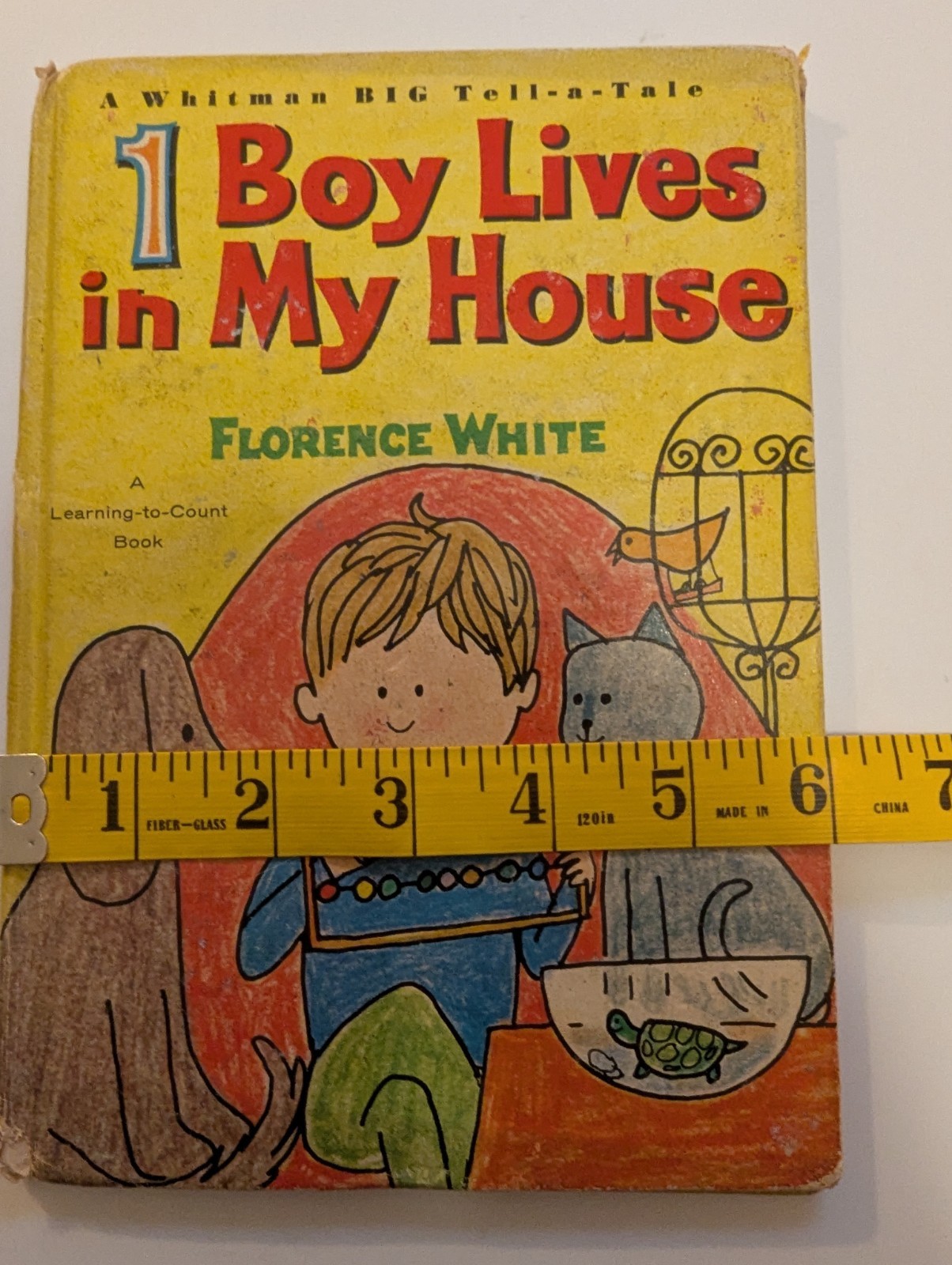 Whitman BIG Tell-a-Tale 1 Boy Lives in My House HC 1965 Aliki Illus vintage