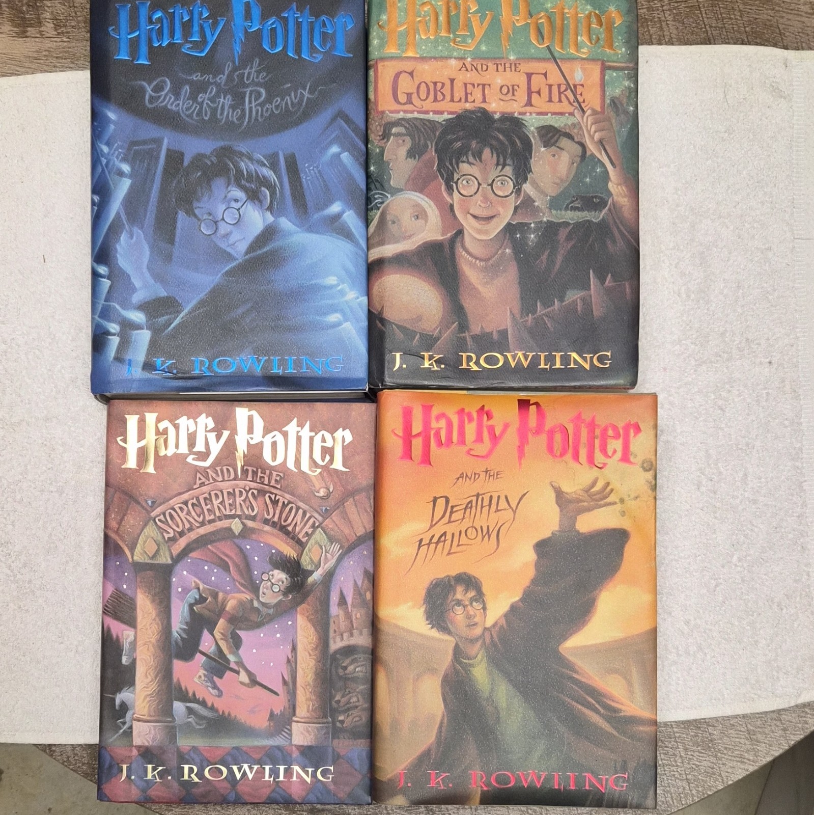 original U.S. hardcover editions of Harry Potter by J.K. Rowling