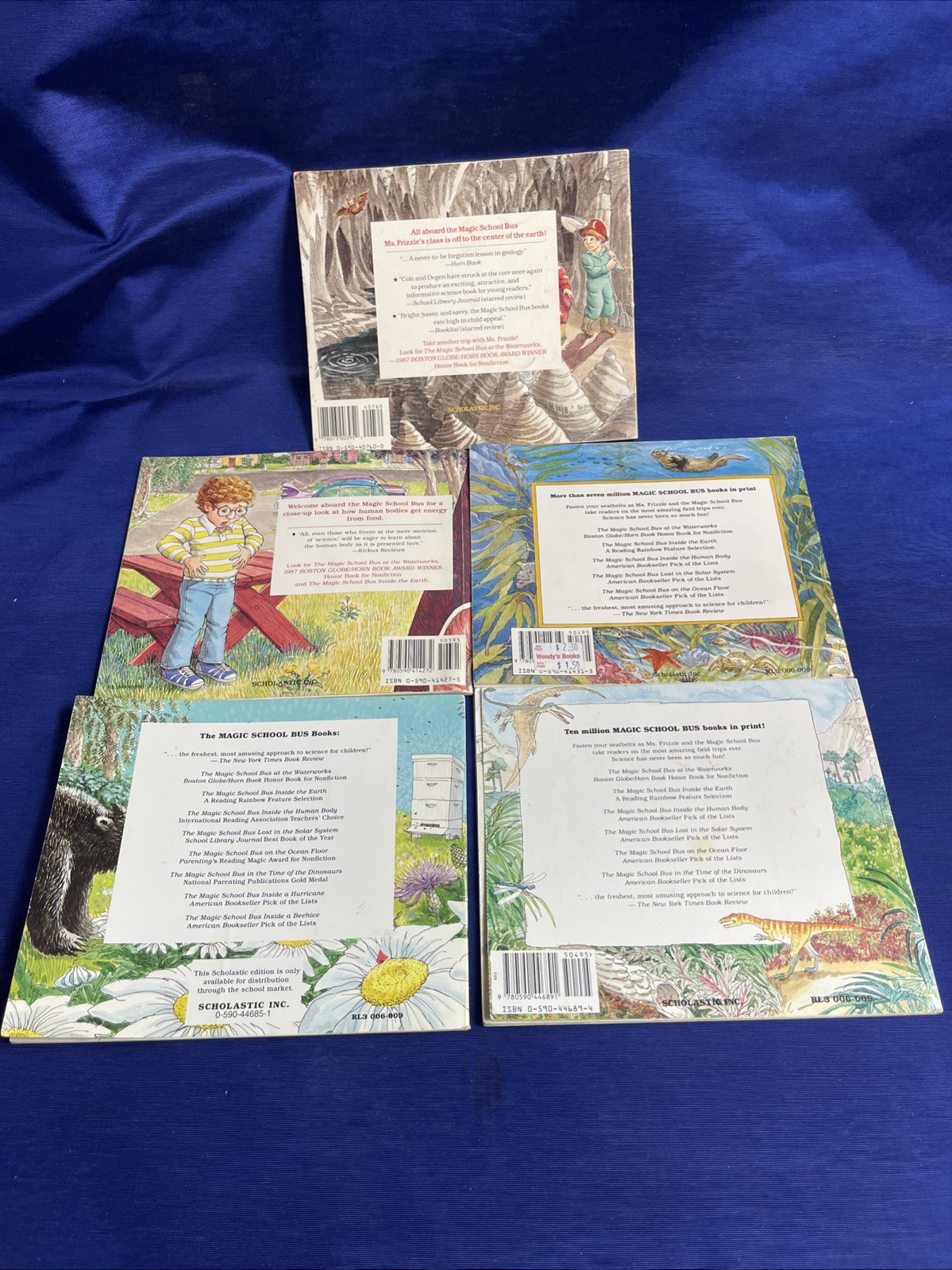 Magic School Bus 5 Books Mixed Set – Used Vintage-smaller size