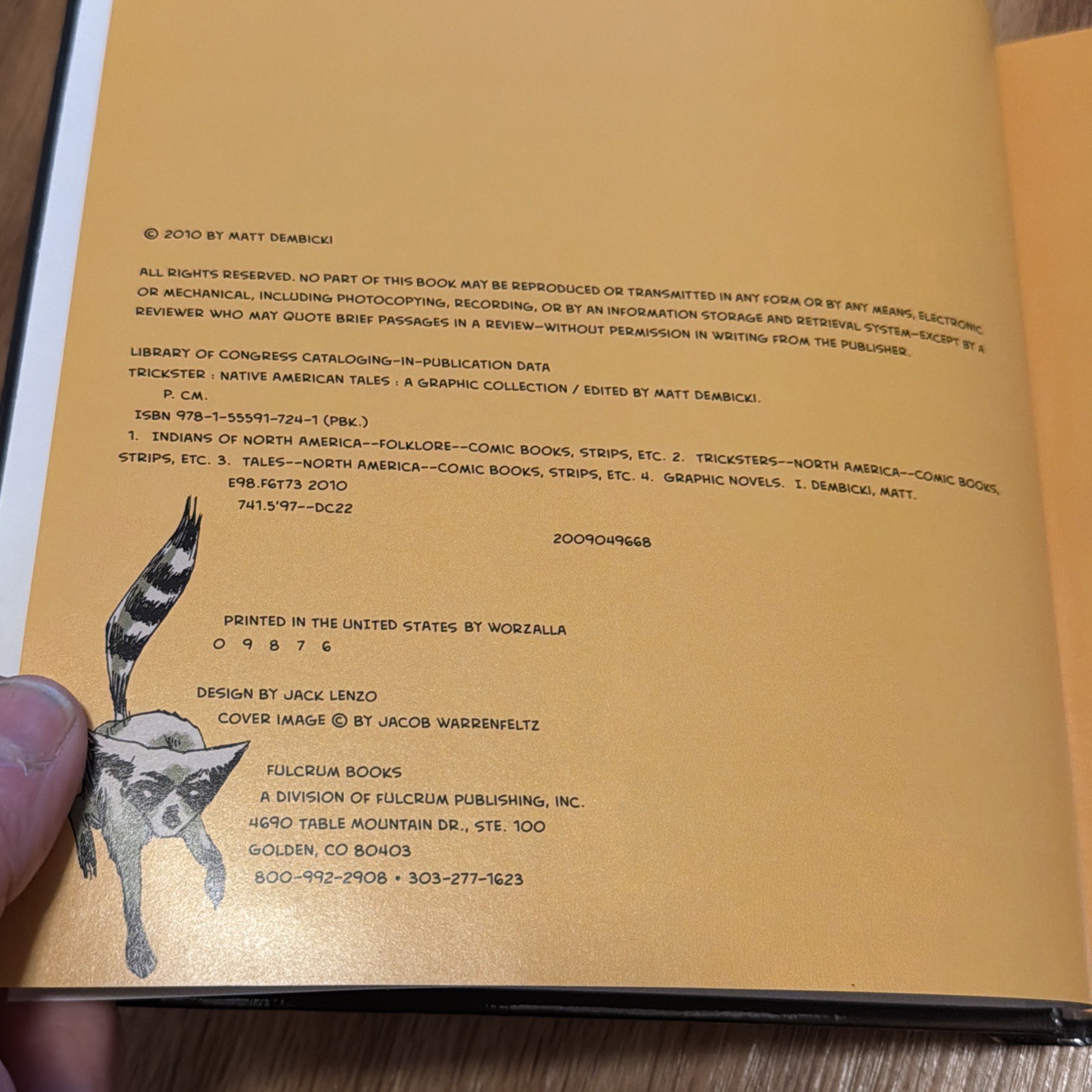 Trickster: Native American Tales, A Graphic Collection Hard Cover Matt Dembicki