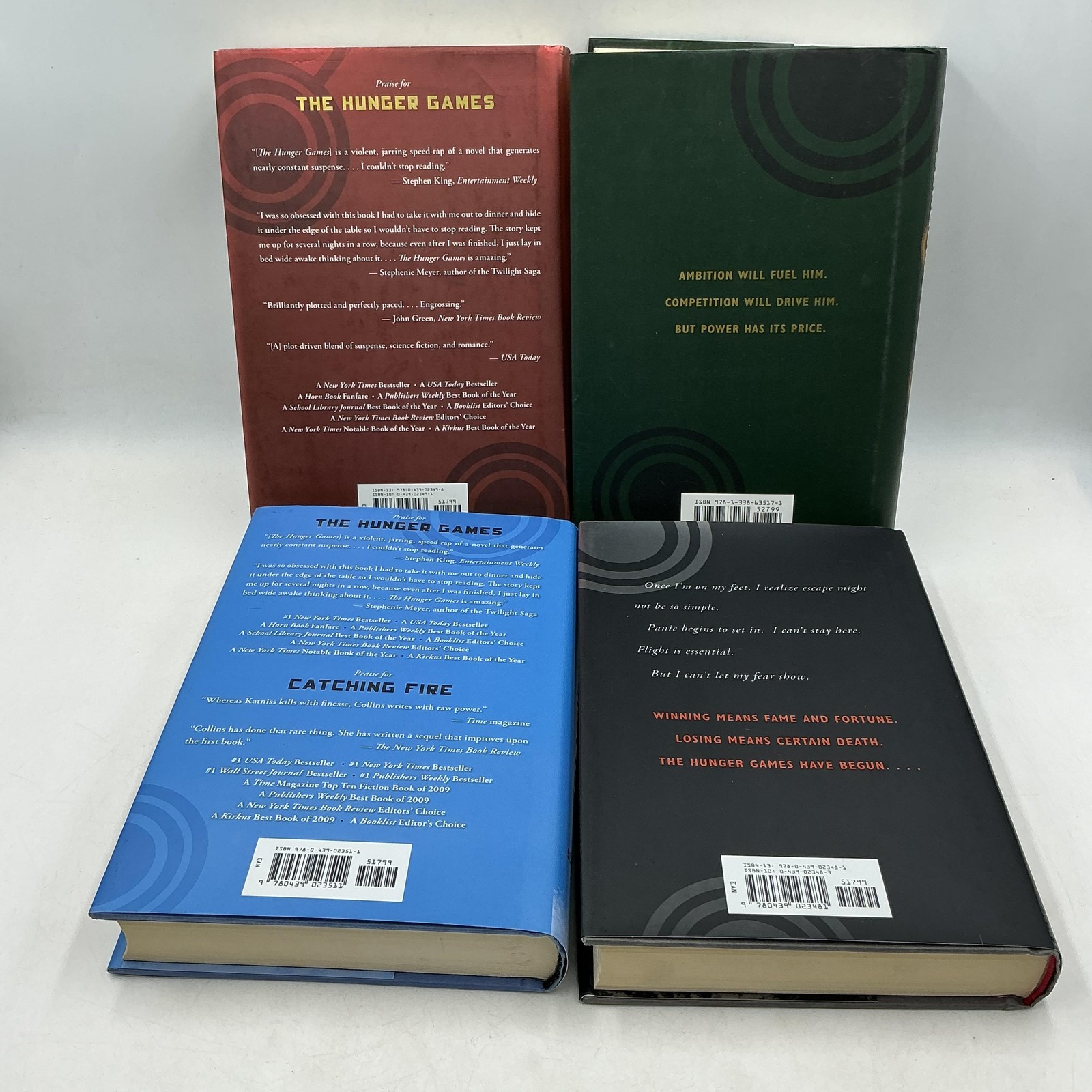The Hunger Games Series Suzanne Collins 4 Hardcover Books Dust Jacket YA Set
