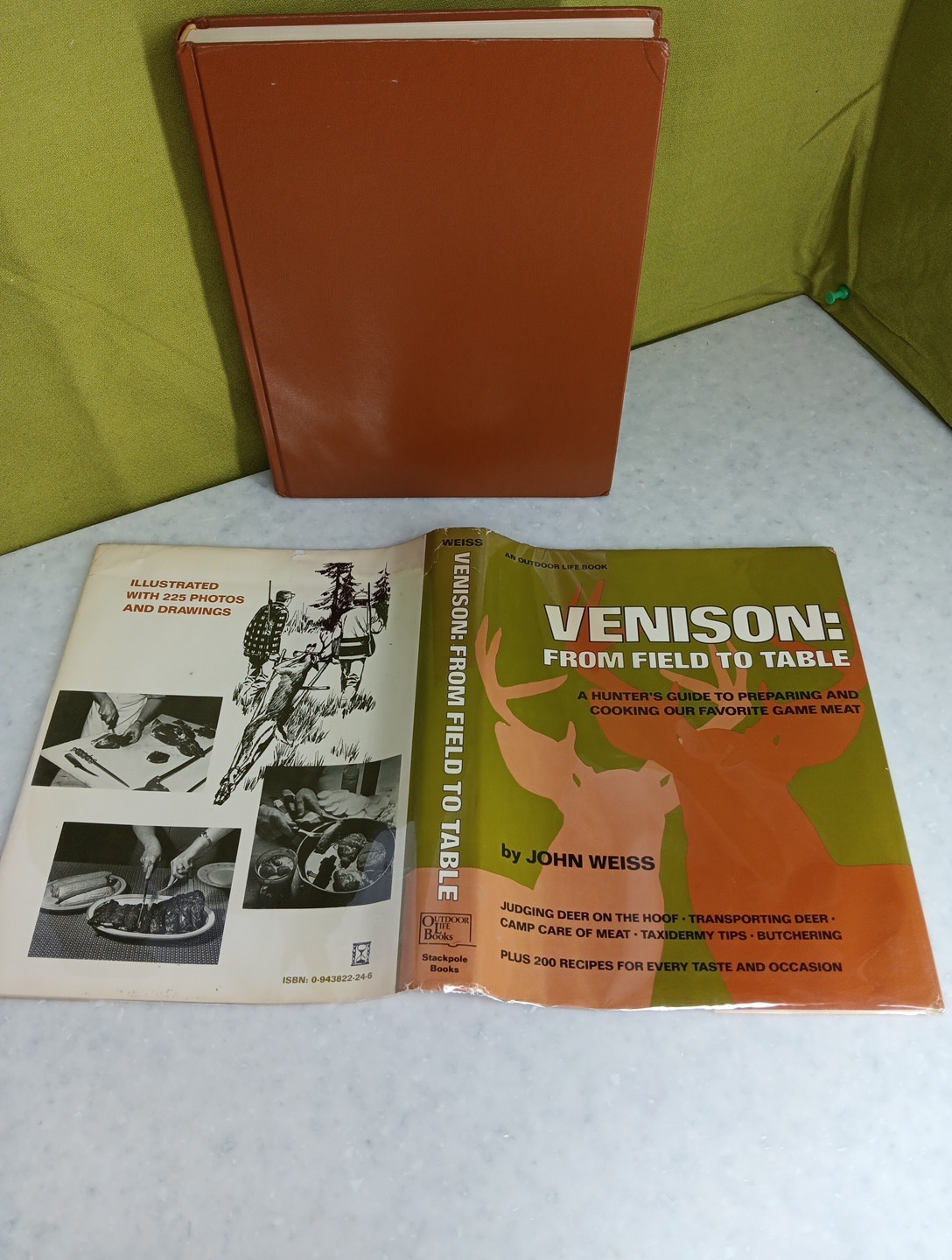 “Venison: From Field To Table” by John Weiss Hard Cover With jacket 1984 nice