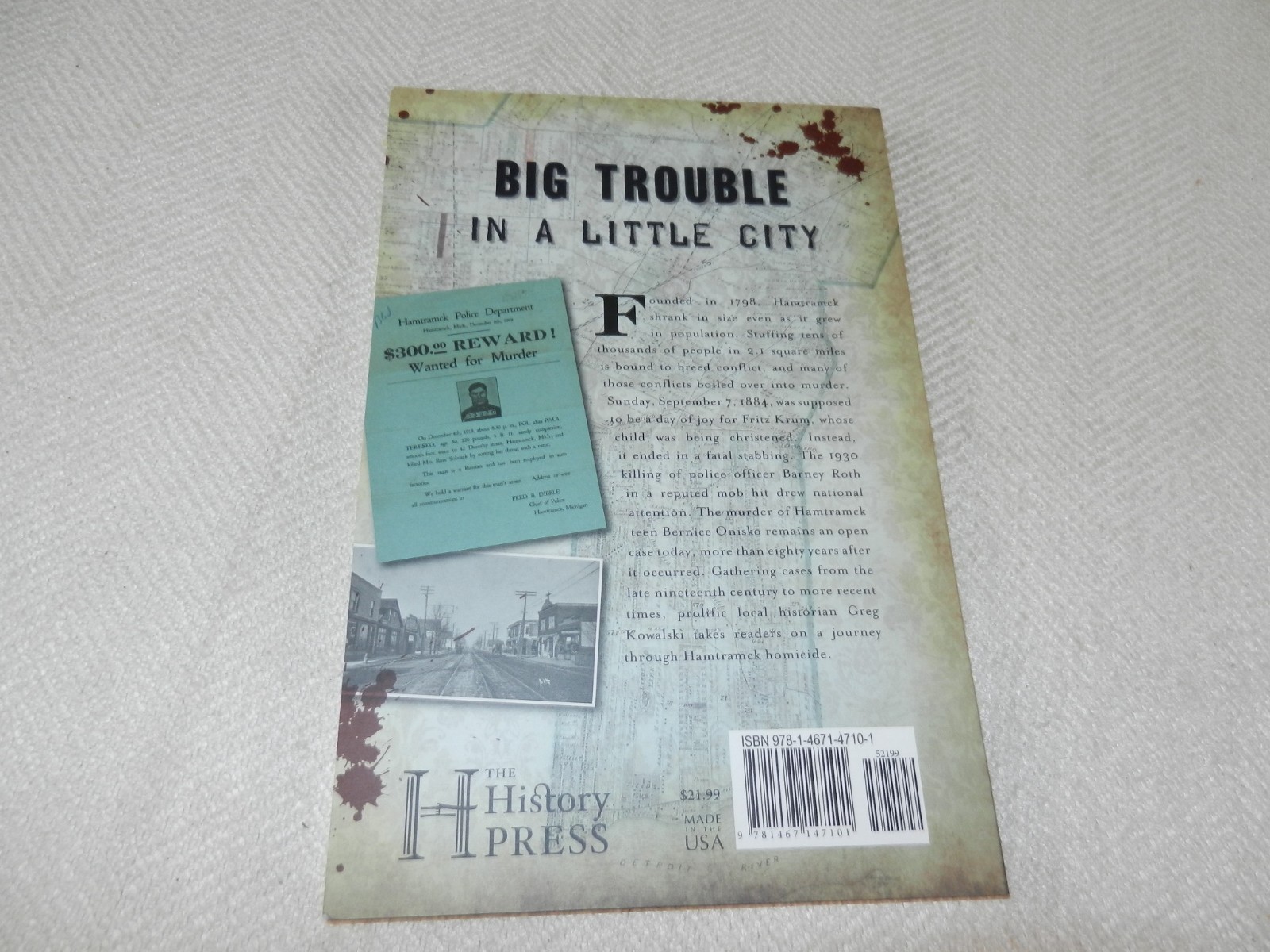 MICHIGAN Detroit area &Several murders profiled “MURDER IN HAMTRAMCK” Signed