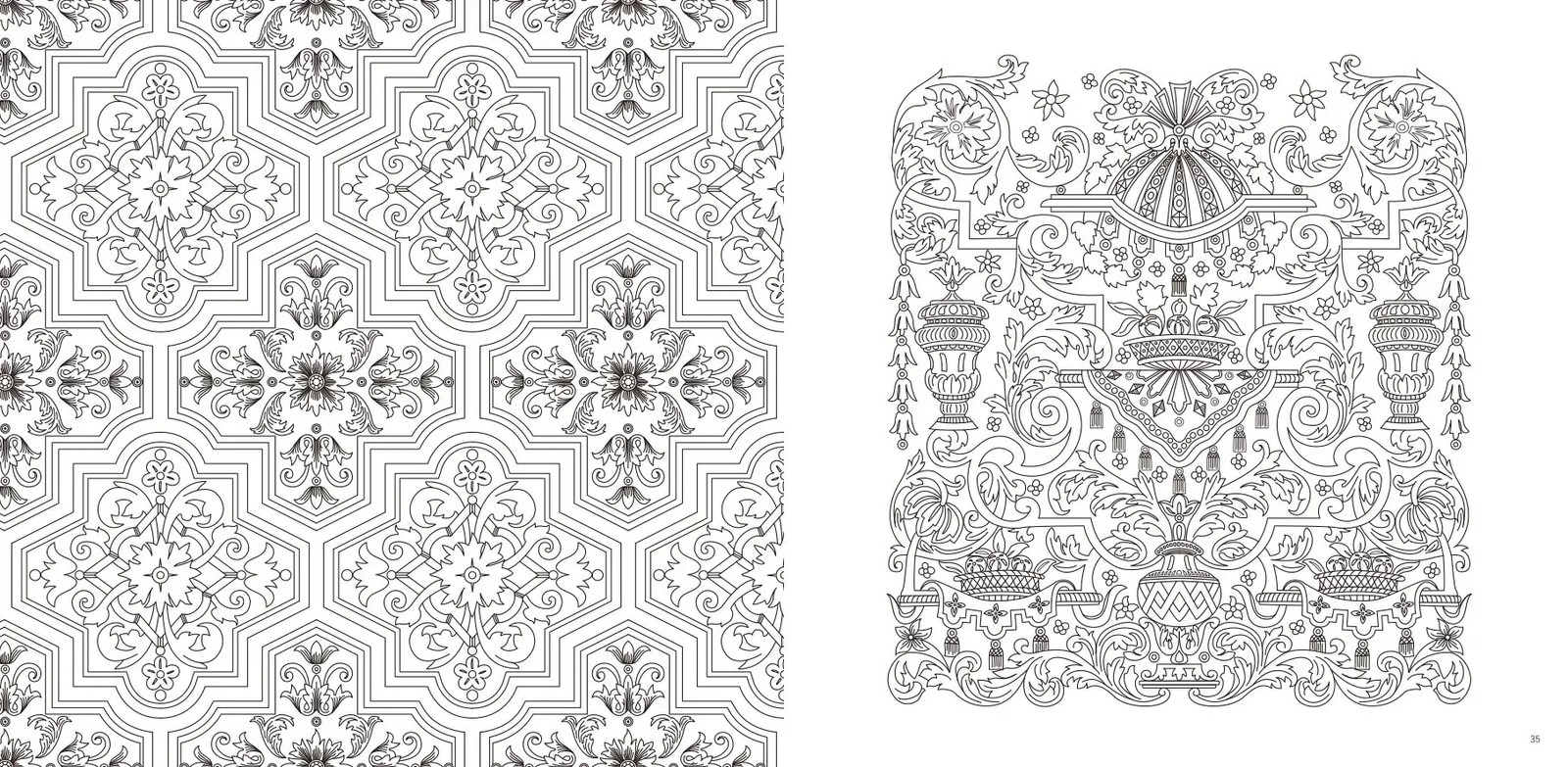 Japan NEW Decorative Patterns Coloring Book Refreshing 72 Pages 9.25×9.45 inches