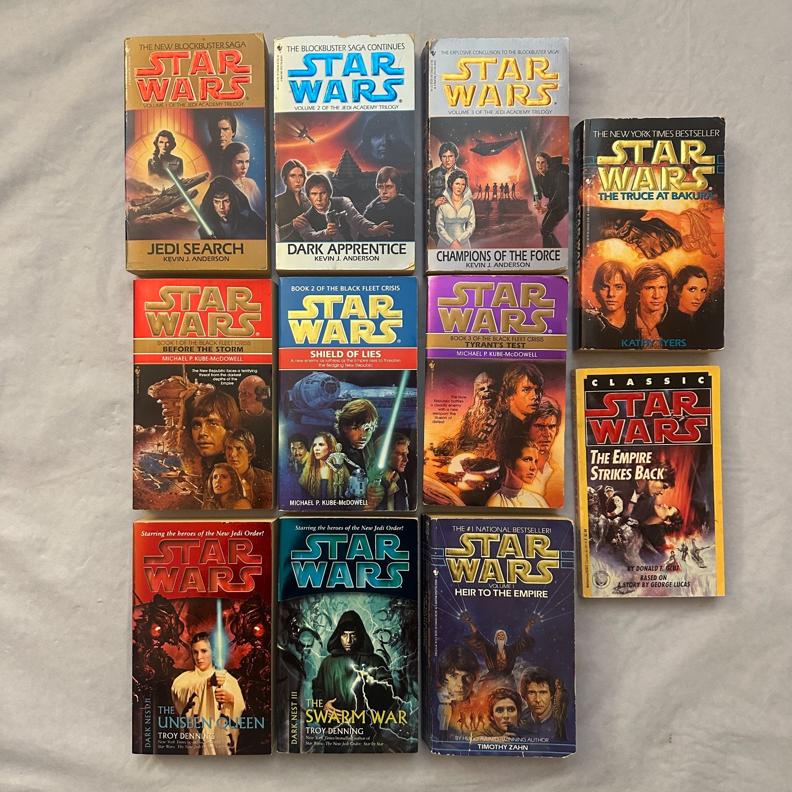 20 Star Wars Series Books / Jedi Academy, Black Fleet Crisis, Republic Commando