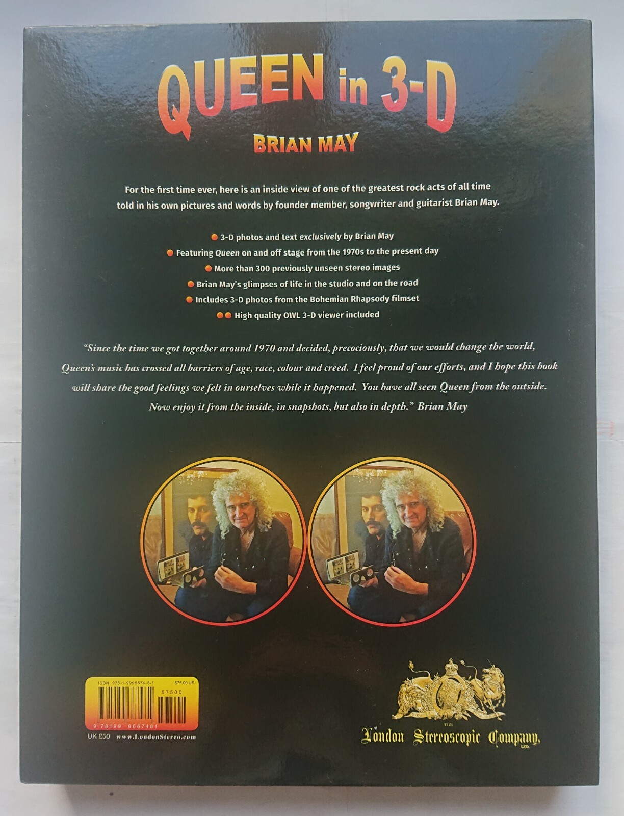 Brain May: “Queen in 3-D” English & Deutsch (PDF) + 9781838164508