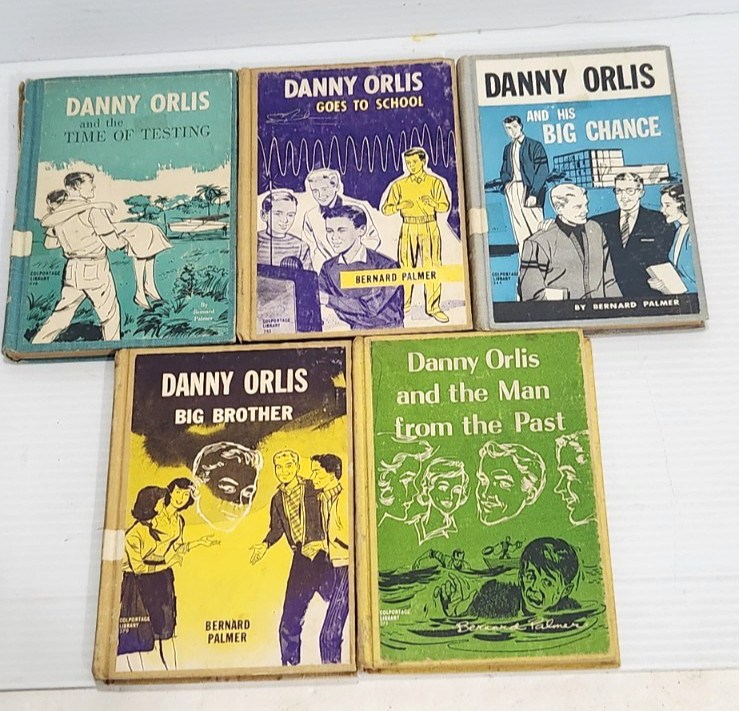 Lot of 5 Danny Orlis Books Bernard Palmer 1957 – 61 Moody Press Ex-Library