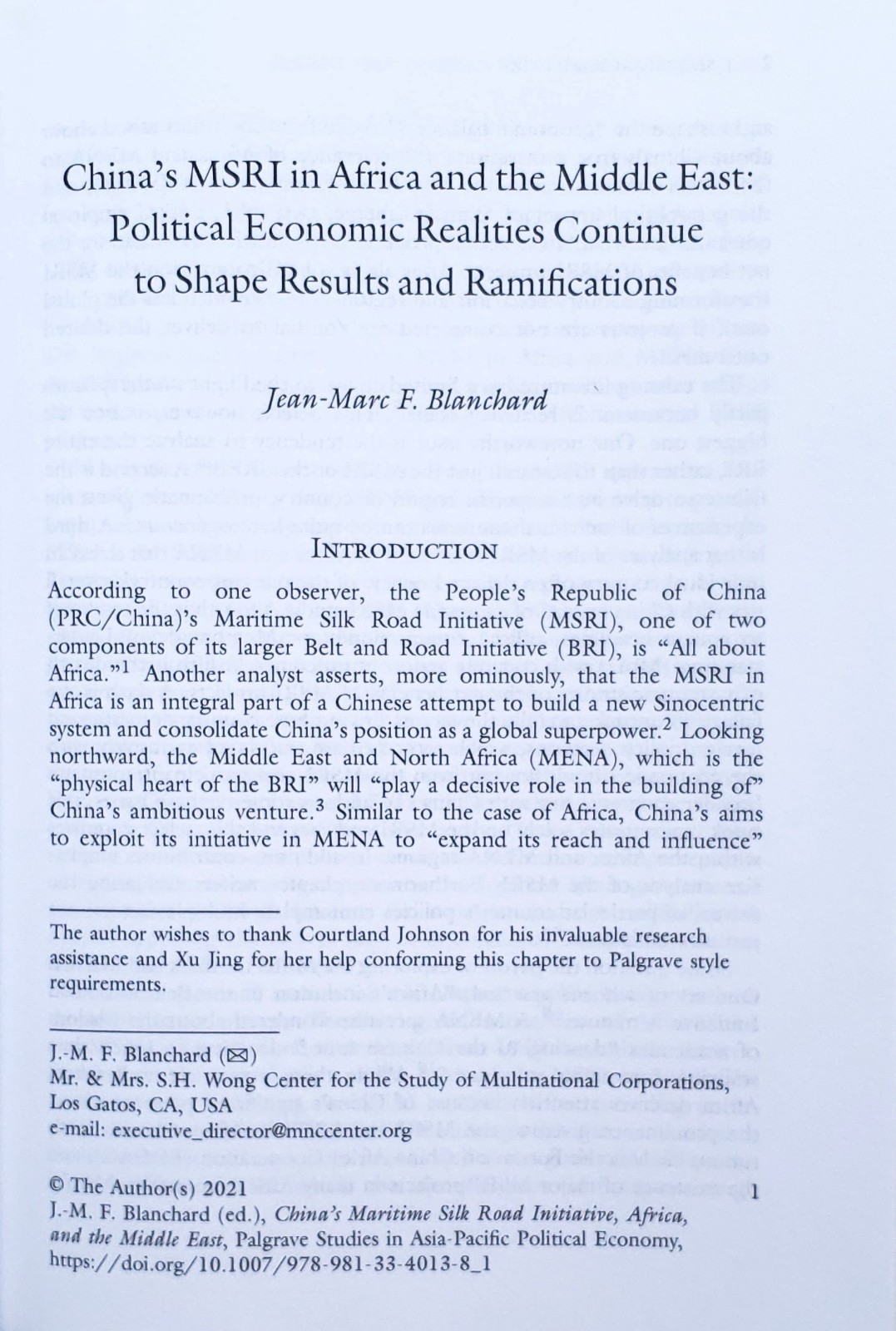 China’s Maritime Silk Road Initiative Africa & the Middle East Signed by Editor