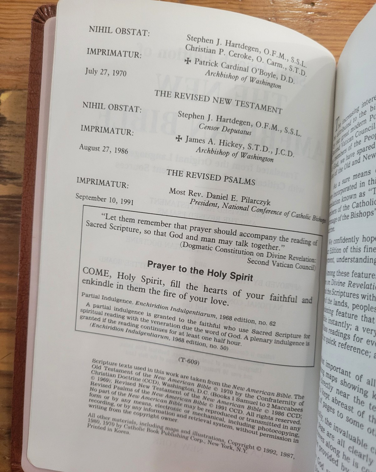 New American Bible NAB St Joseph Medium Size Edition 1992 Catholic Book Publish