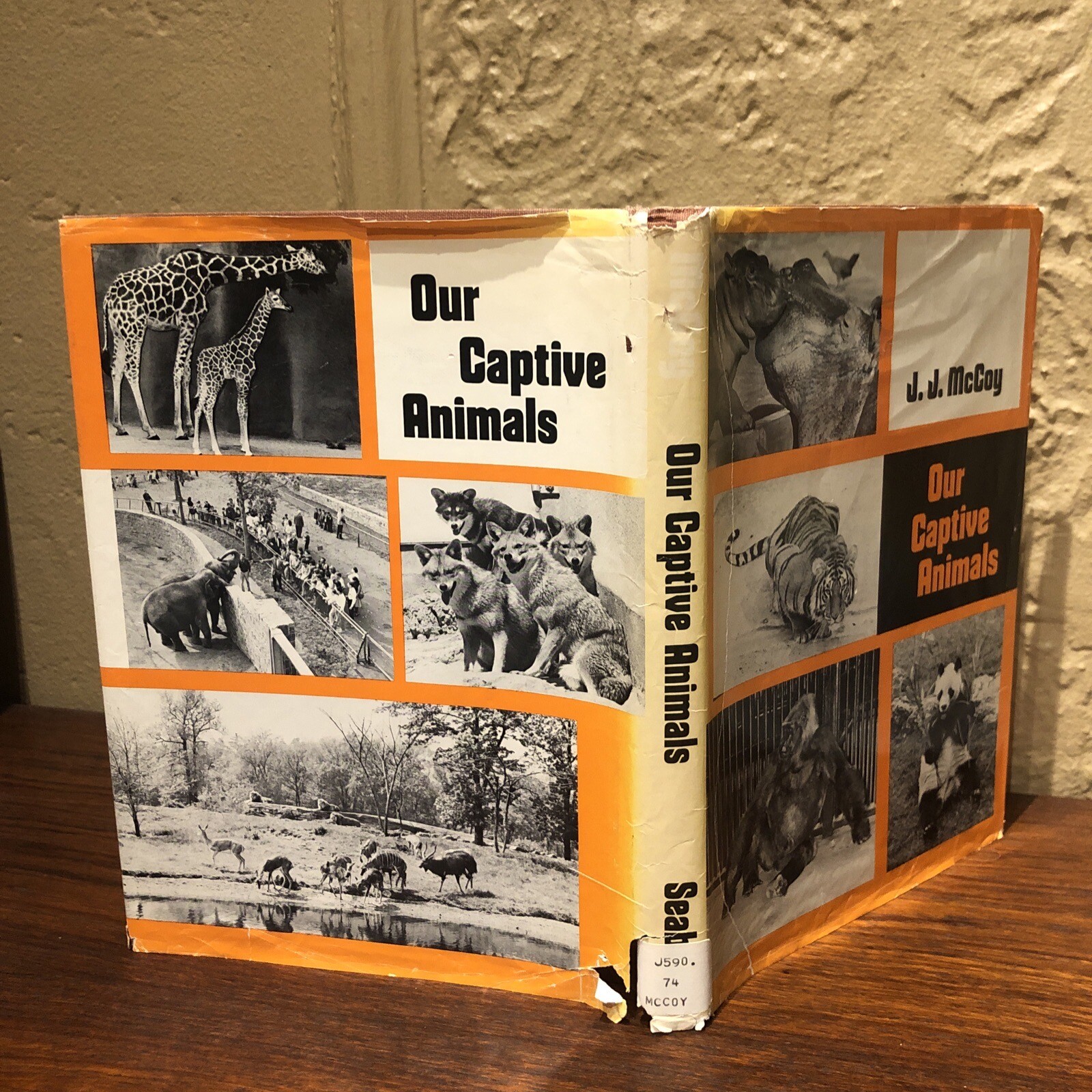 ‘OUR CAPTIVE ANIMALS’- J.J. McCOY-1971-RARE 1ST EDITION HC/DJ- EXOTIC & DOMESTIC