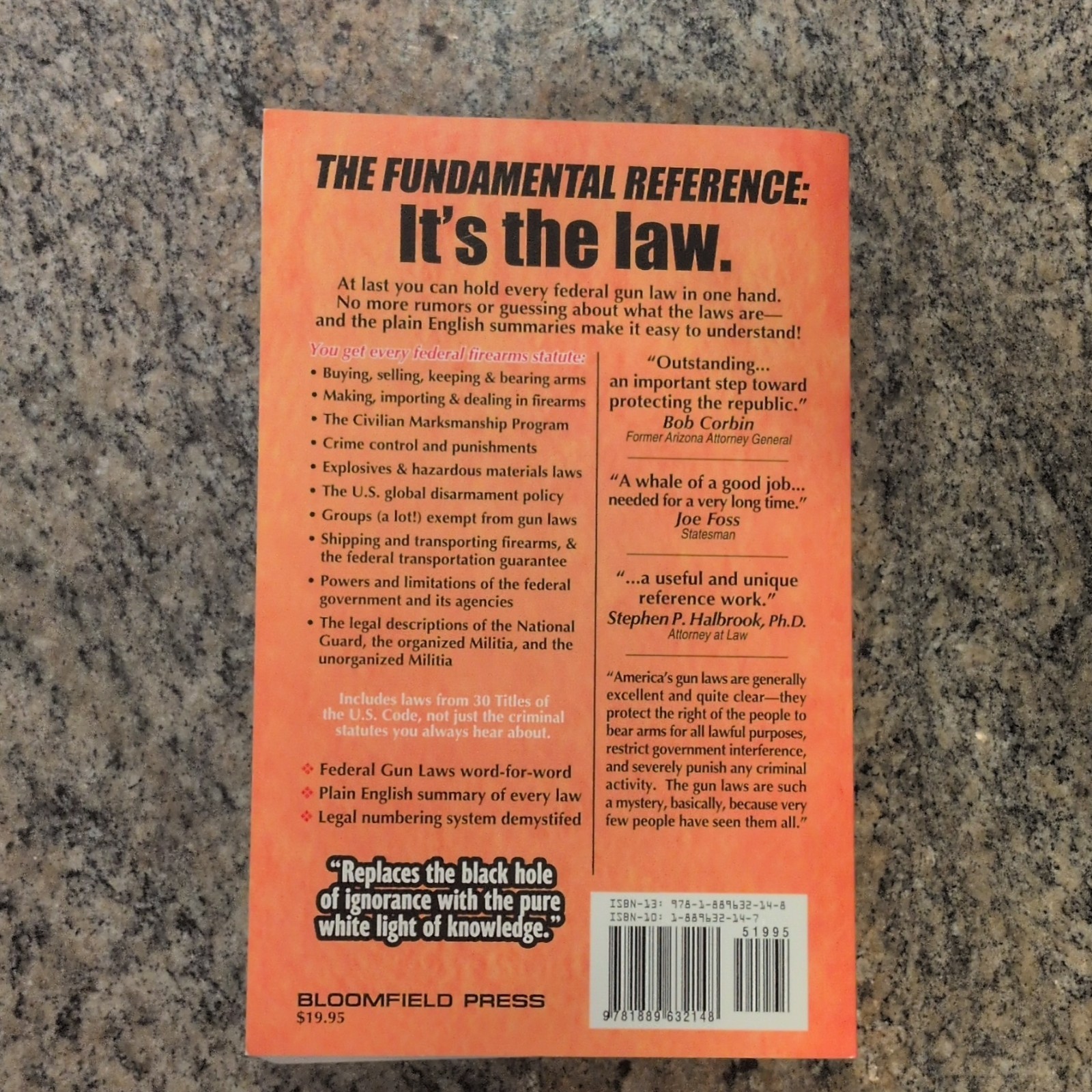 Gun Laws of America by Korwin & Anthony, Bloomfield Press, Federal Gun Laws