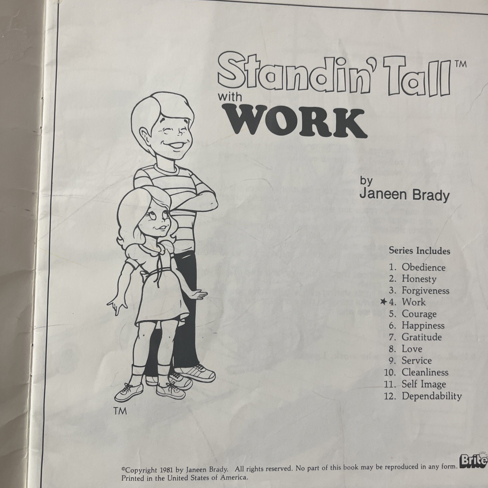 Lot Of 12 STANDIN’ TALL Book Set By Janeen Brady #1-12 Honesty, Courage, Love…
