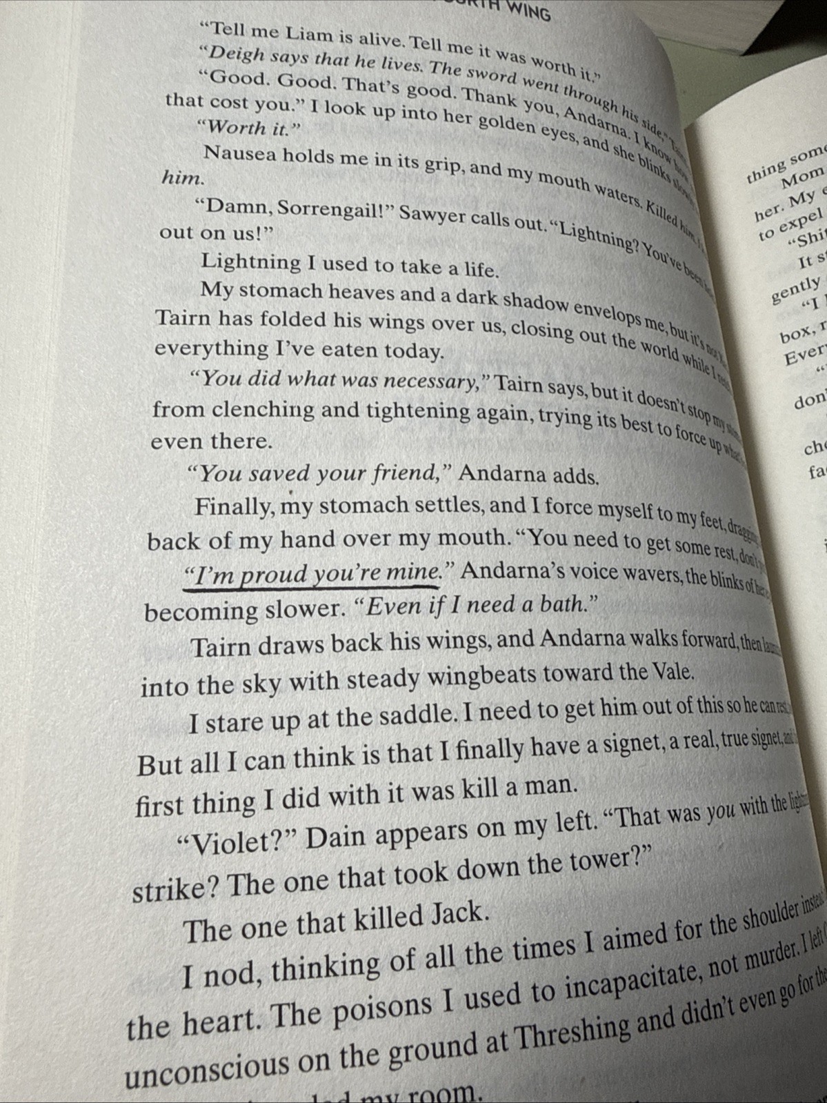 Fourth Wing by Rebecca Yarros, First Edition Good