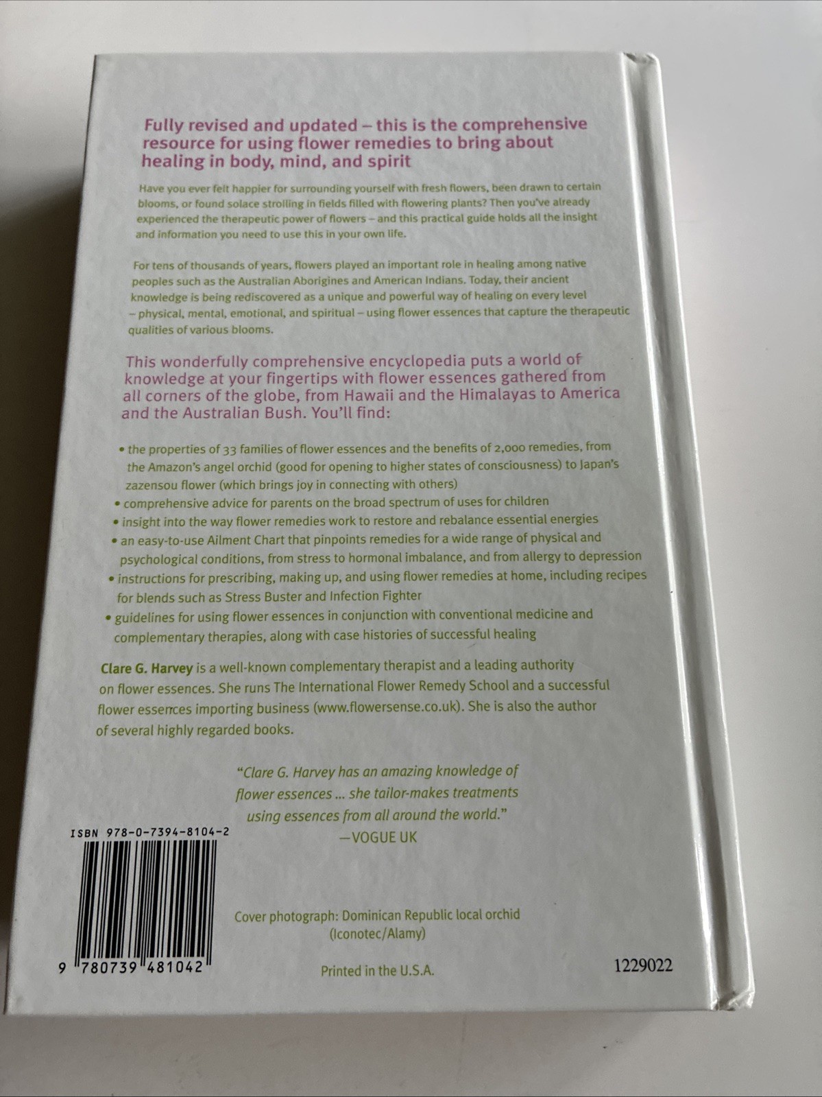 The New Encyclopedia of Flower Remedies Clare G Harvey Hardcover 2007 Healing