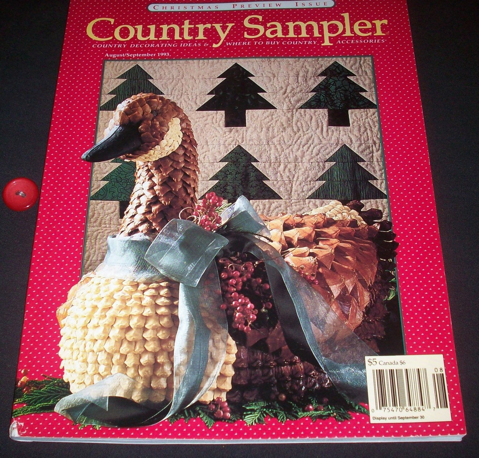 Country Sampler -August/September 1993 – Christmas Preview Issue (Volume 10,…