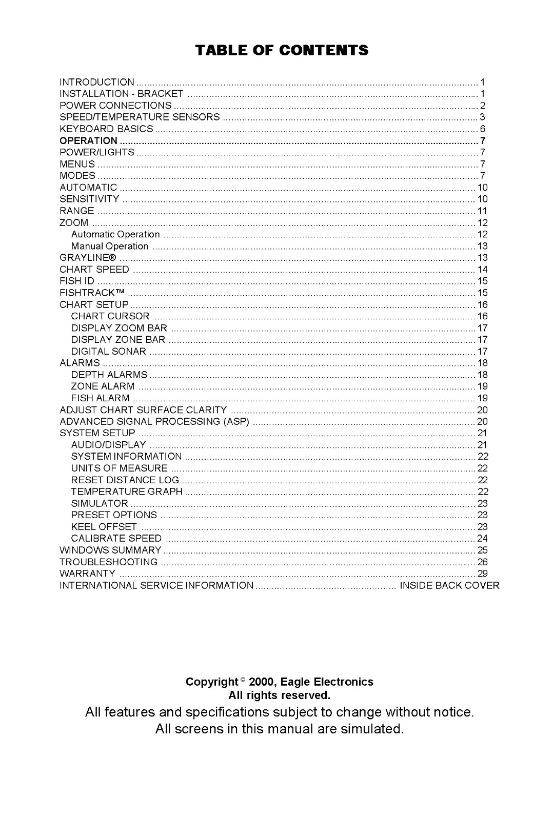 Eagle Accura 240 Operator Manual User Guide Instructions 35 Pages