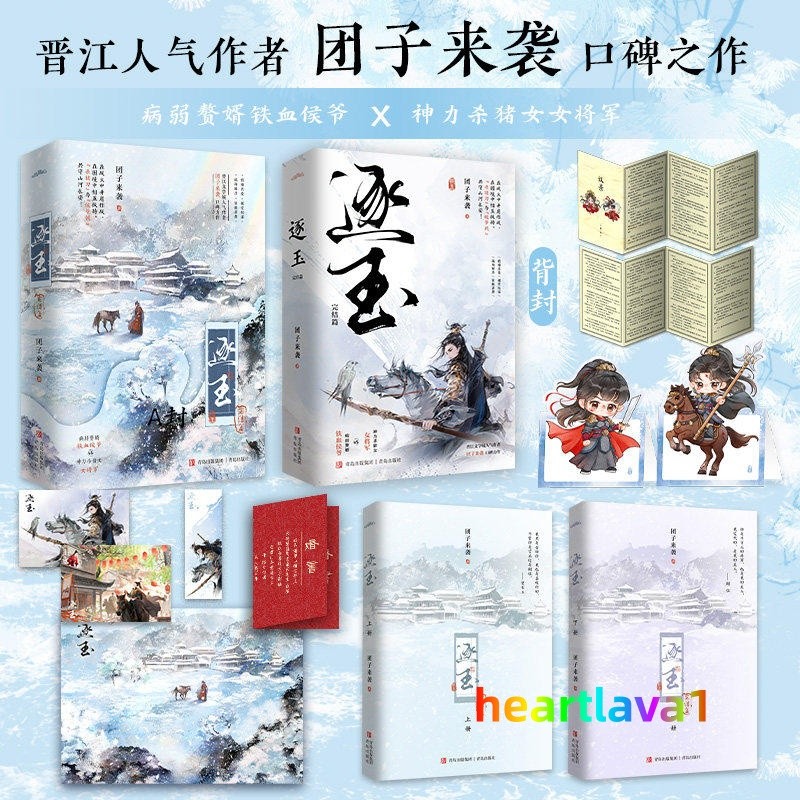 Zhu Yu Original Novel Books Love Story w/Poster Bookmark 逐玉 团子来袭著 张凌赫
