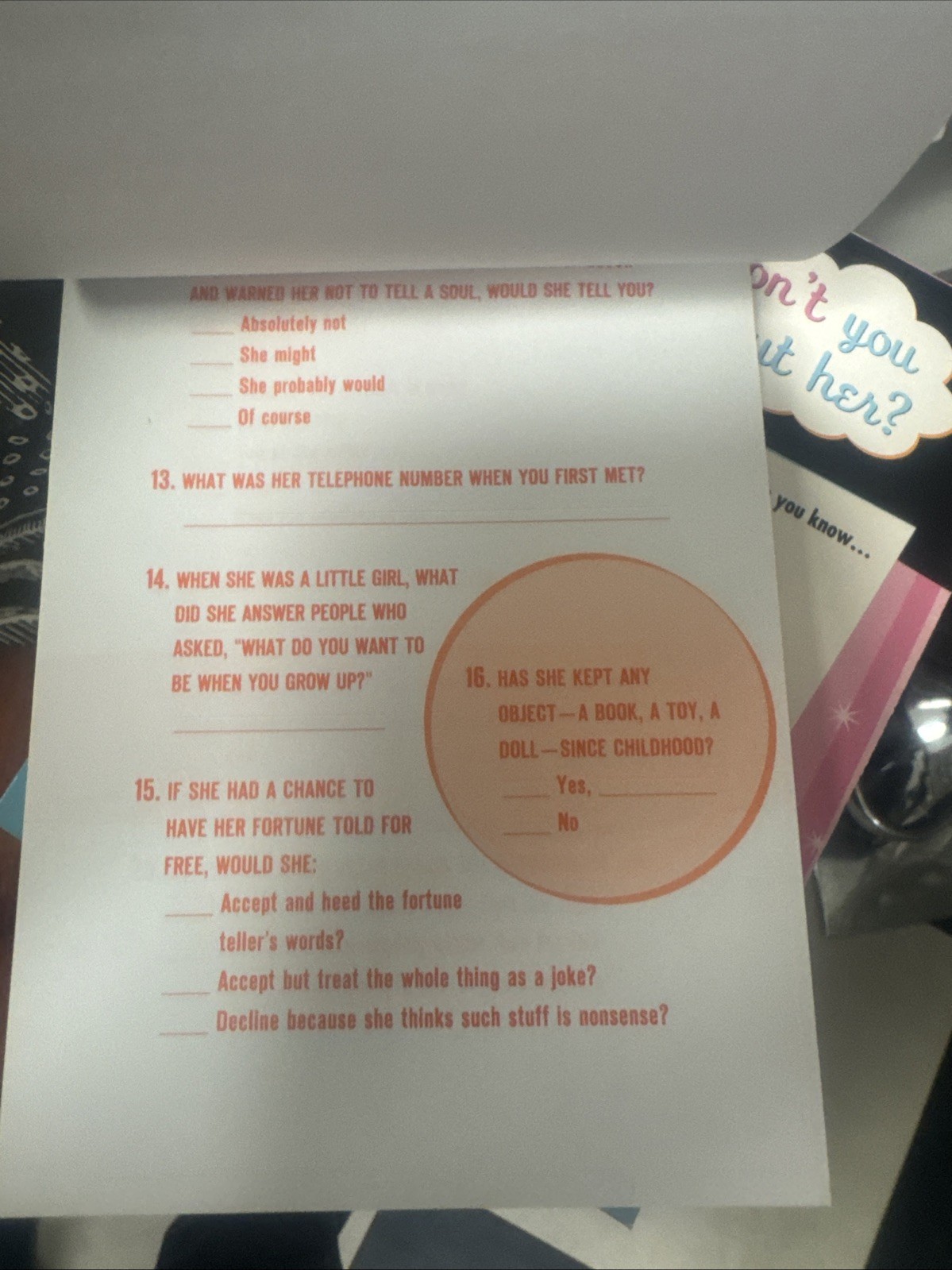 Do You Know Your Wife? : A Quiz about the Woman in Your Life by Dan Carlinsky…