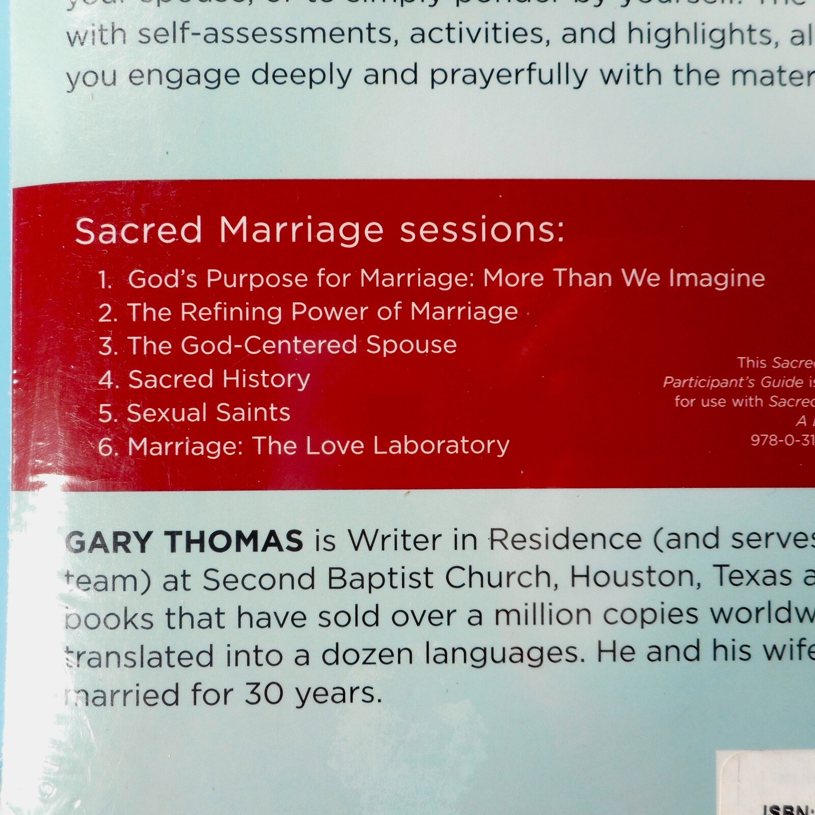 NEW Sacred Marriage Study Pack DVD SEALED Gary Thomas Guide Book 6 Session