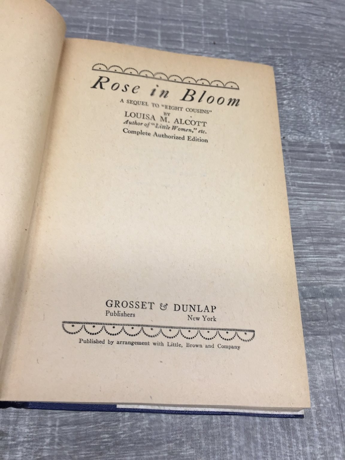 Rose in Bloom Louisa May Alcott 1927 Complete Authorized Edition Grosset Dunlap