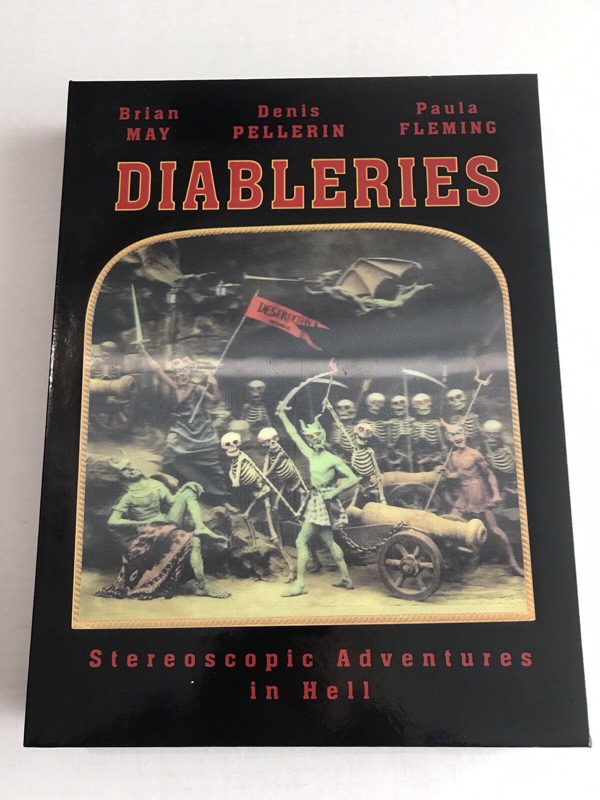 Autographed Brian May Queen guitarist book “Diableries” signed by 3 contributors