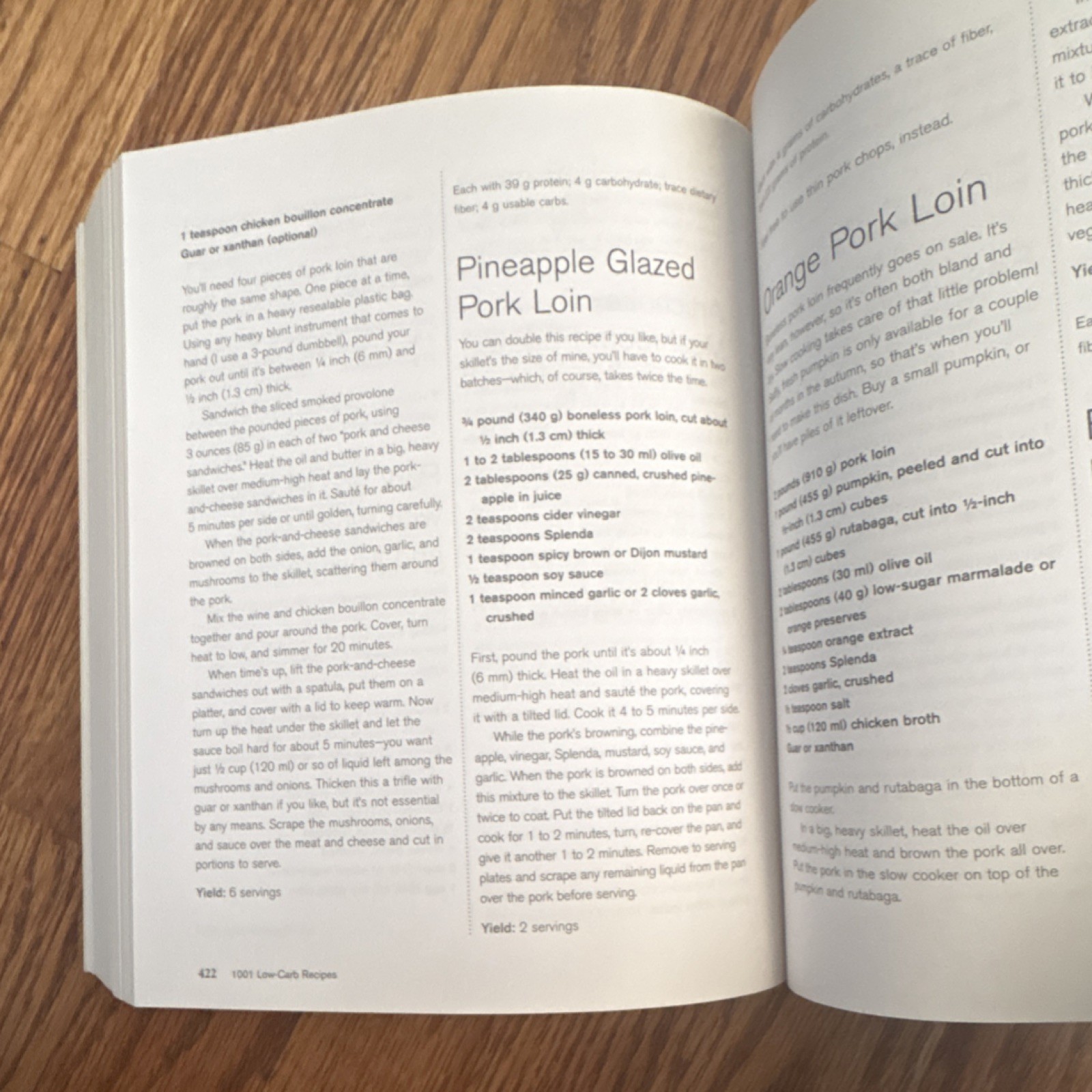 Dana Carpender 1,001 Low-Carb Recipes Trade Paperback 2010 Health & Weight Loss