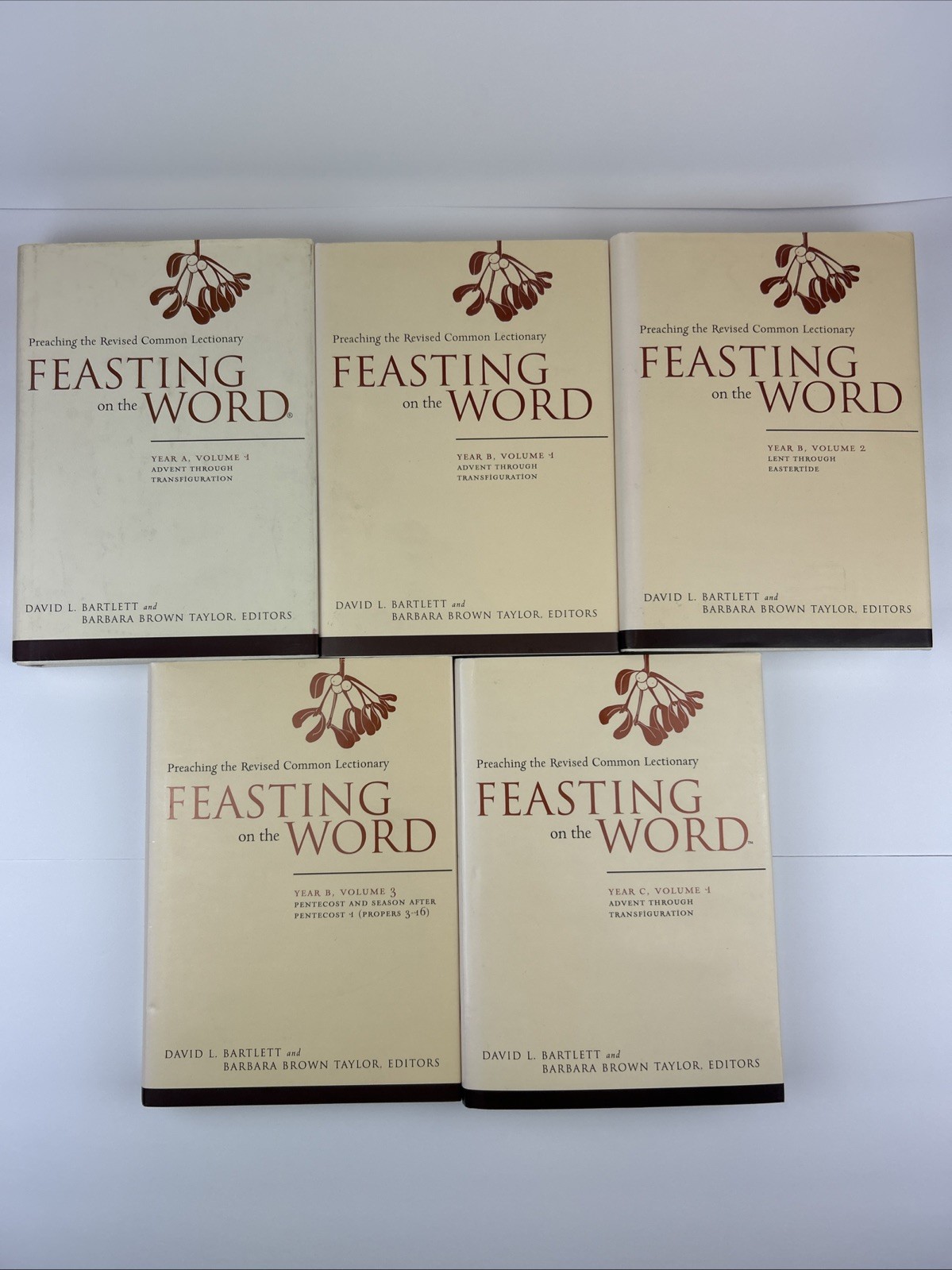 Lot of 5 Feasting on the Word Year Volumes 1-ABC 2-B 3-B By Bartlett & Taylor