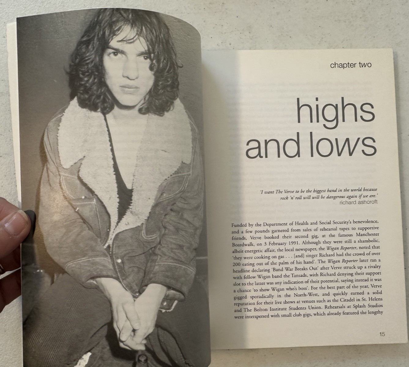 The Verve Richard Ashcroft Crazed Highs + Horrible Lows 1998 1st ed Clarke bio