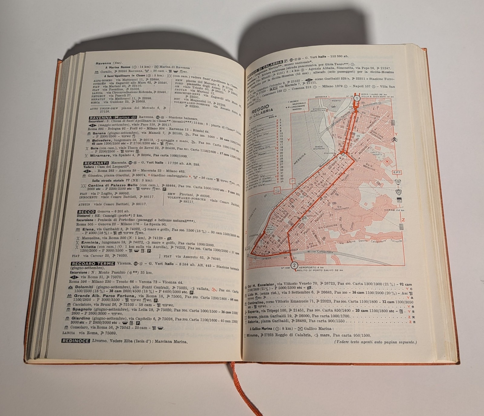 1964 Michelin Italia Guide — Italian Language Edition Vintage Travel Collectible