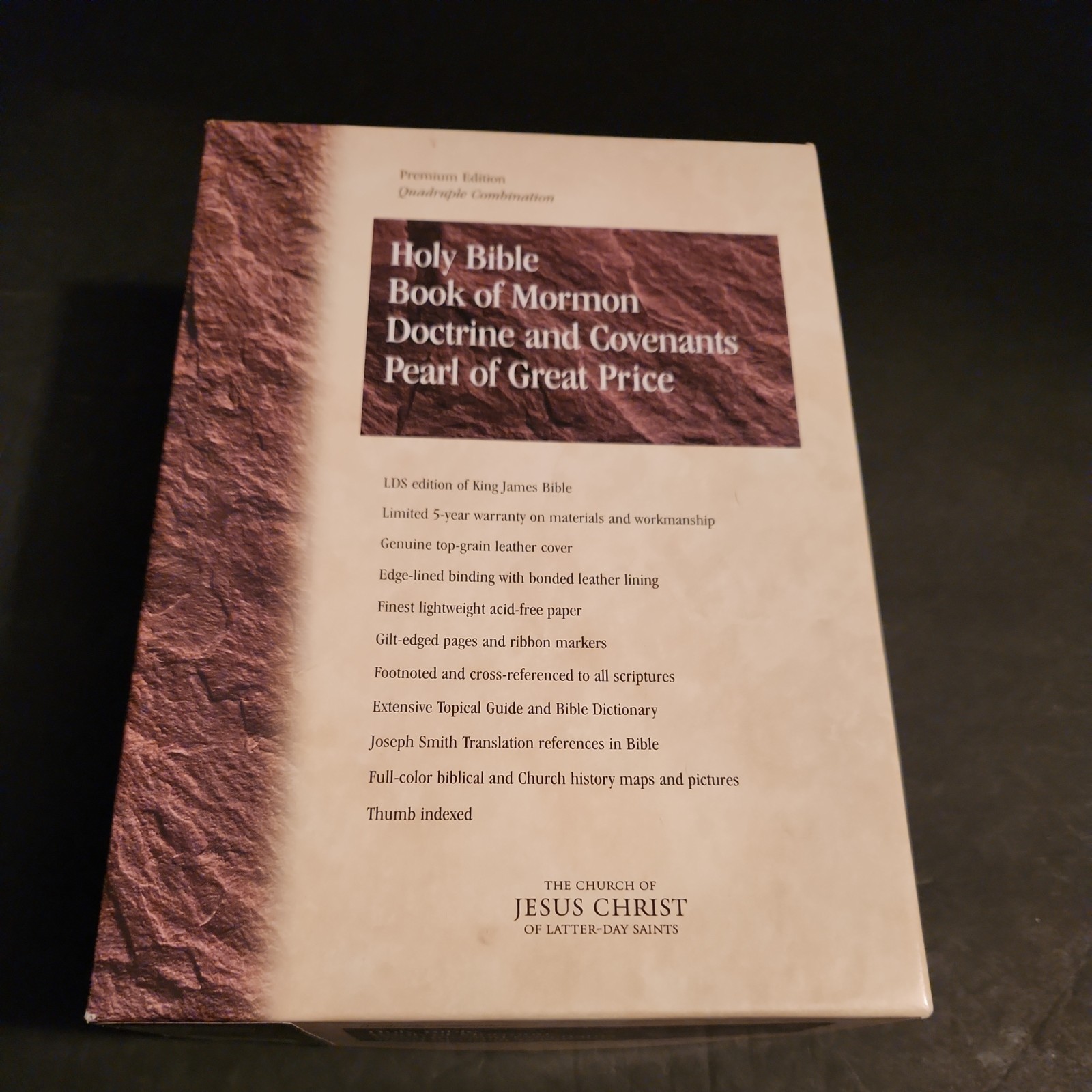 Bible Book of Mormon Doctrine Pearl indexed1999 bendable leather bound quadruple