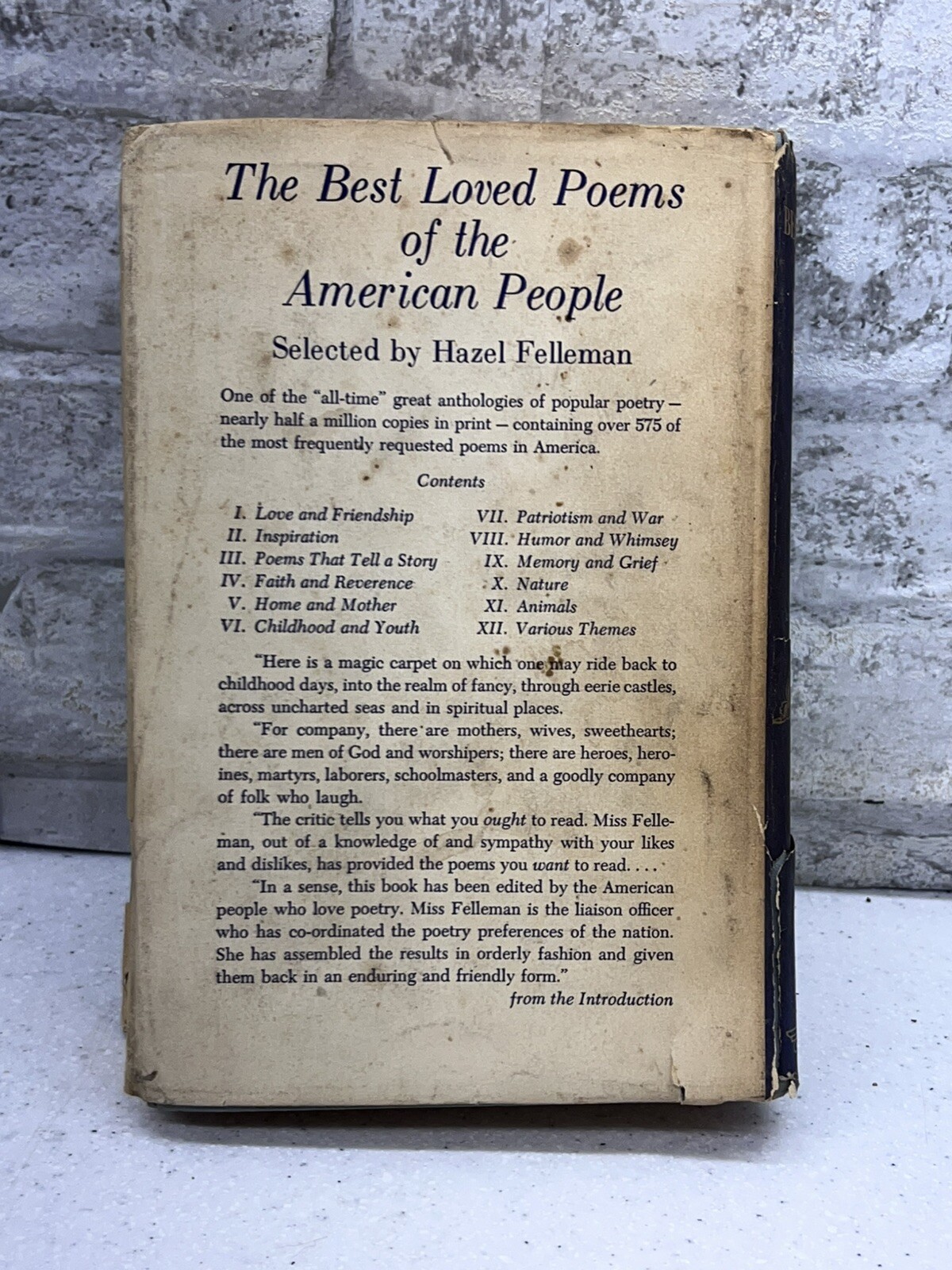 The Best Loved Poems of the American People by Hazel Felleman – Hardcover 1936