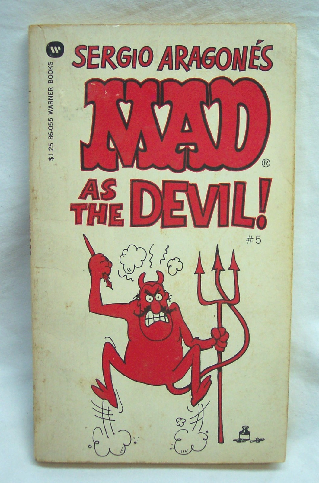 VINTAGE 1976 Sergio Aragone’s MAD AS THE DEVIL Paperback Book Comic Mad Magazine