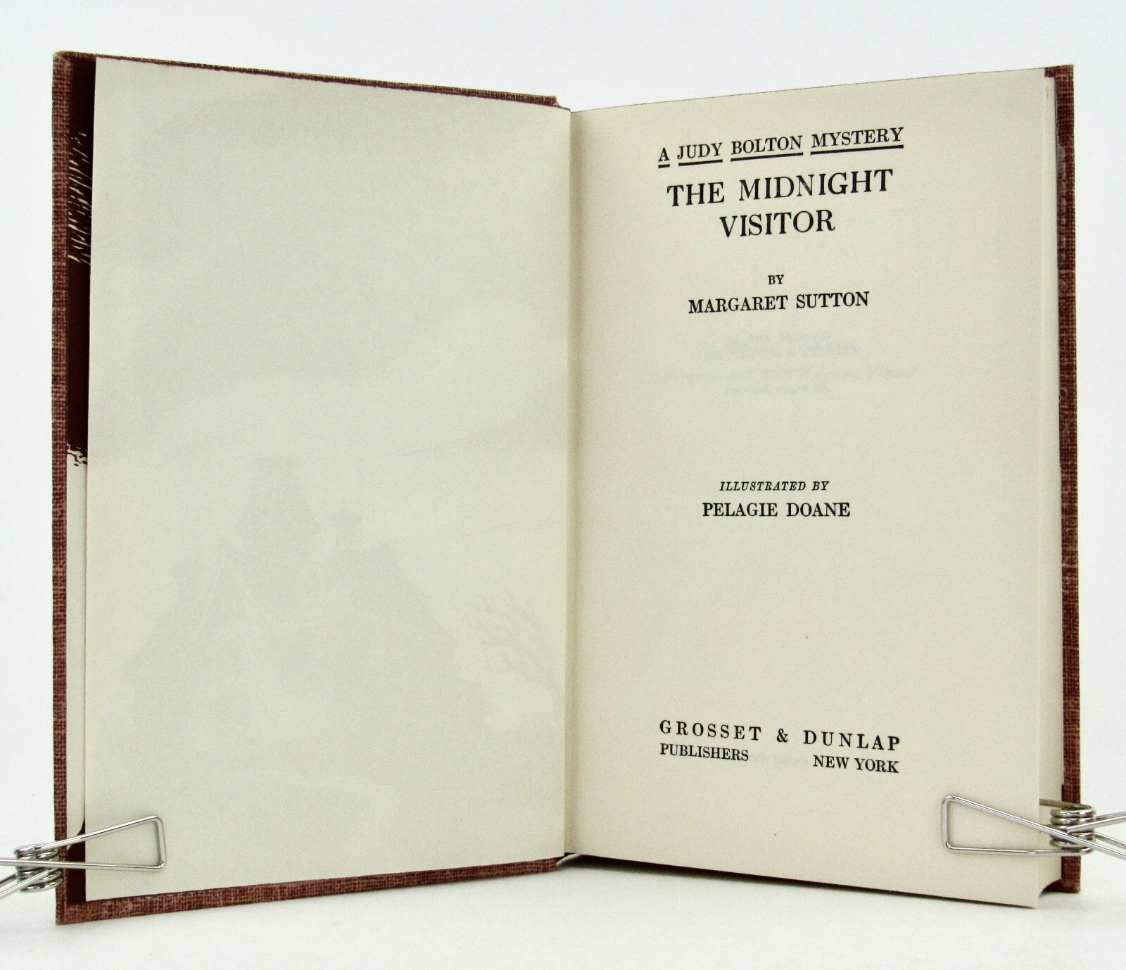 Judy Bolton #12 THE MIDNIGHT VISITOR Margaret Sutton tweed HBDJ Fine L1
