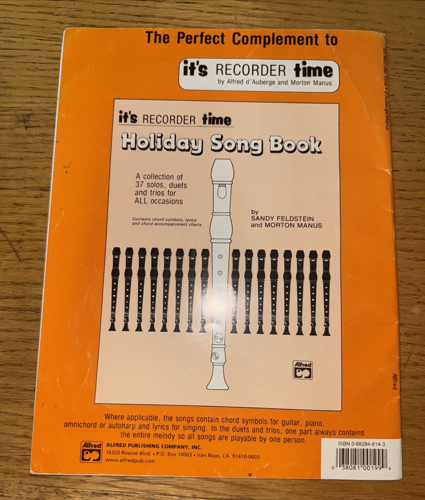 It’s Recorder Time – Paperback By Alfred d’Auberge – GOOD