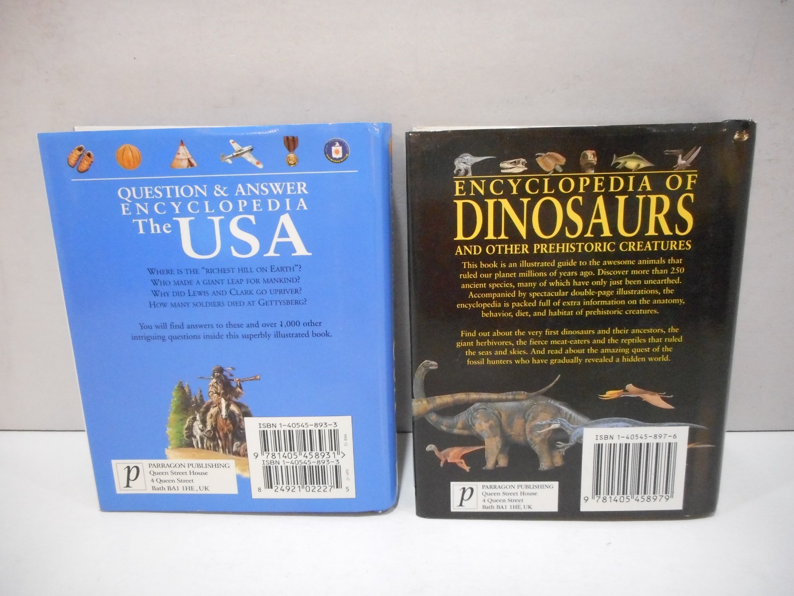 Encyclopedia Of Dinosaurs and The USA mini books Q&A HCDJ 2005 2006