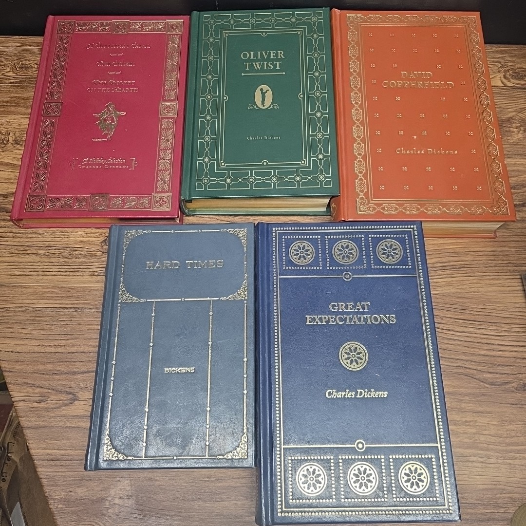 5x lot Charles Dickens ~ Dalmatian Press Leather Bound