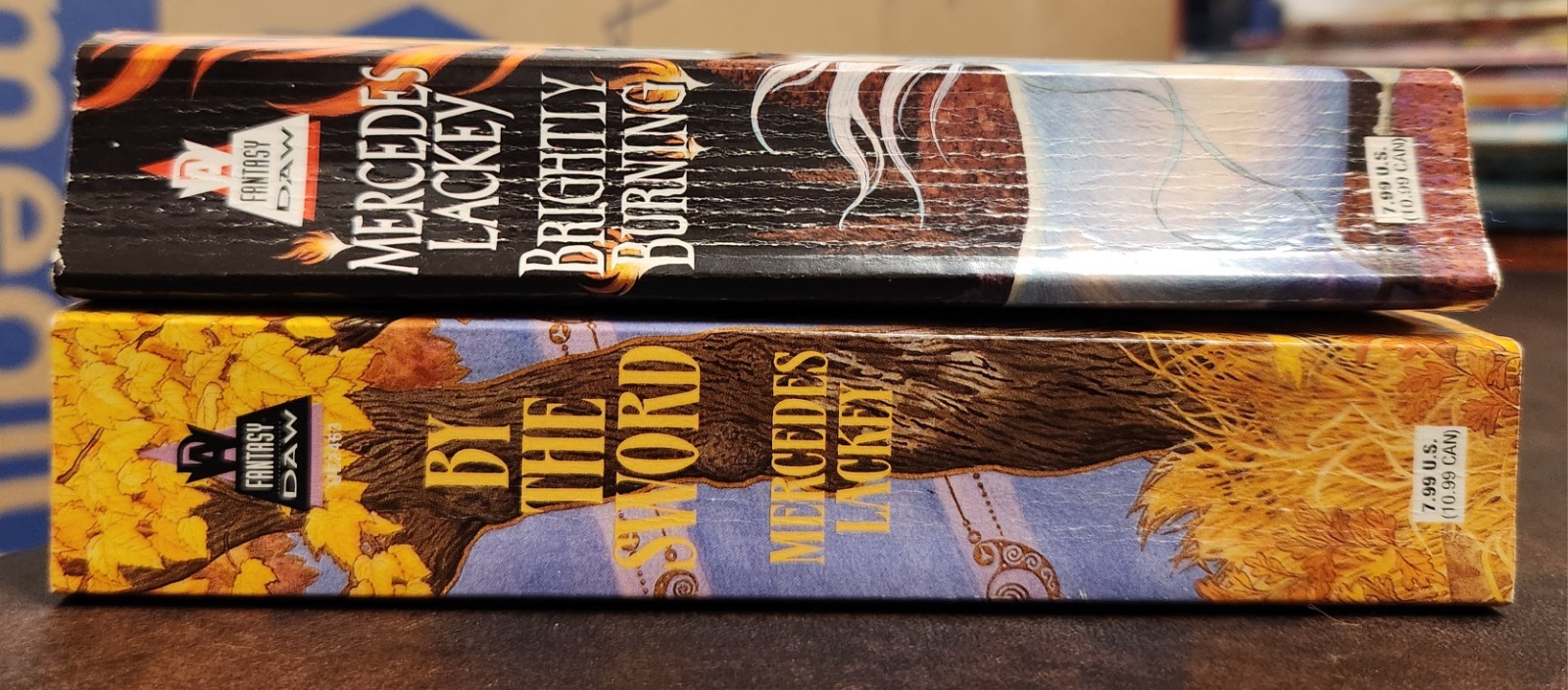 2 Valdemar by Mercedes Lackey Standalone Lot: Brightly Burning and By the Sword
