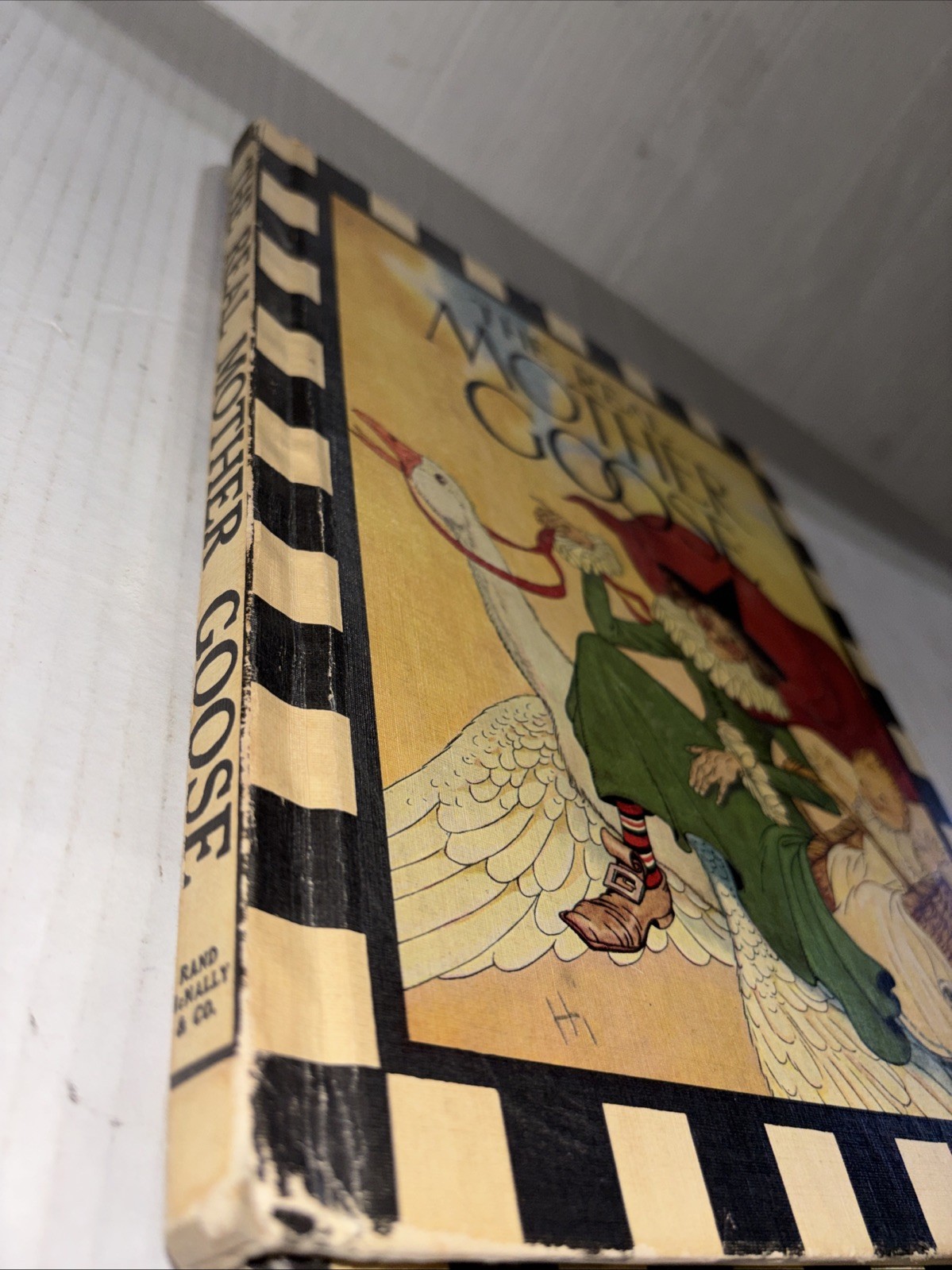 Vintage 1966 The Real Mother Goose Hardcover Nursery Rhymes Book 12×9.25″