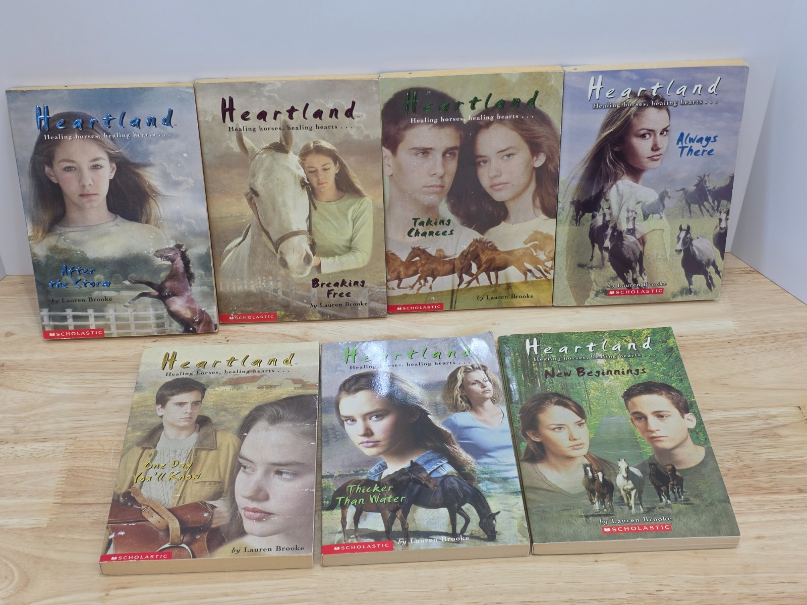 LOT OF 7 Heartland Book Series Lauren Brooke Horses Mixed Lot PB 2-4 6 8 18 20