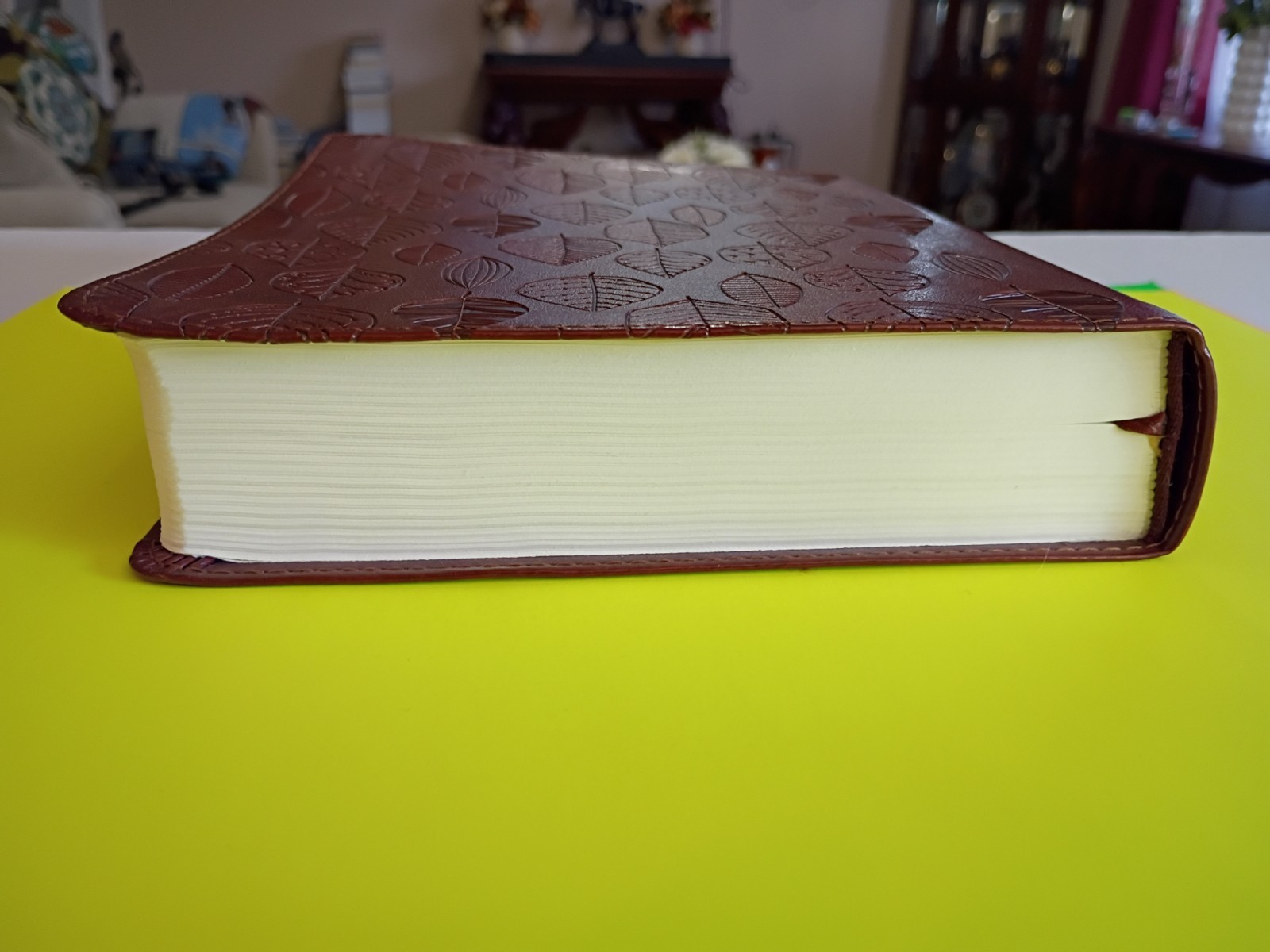 ESV Single Column Journaling Bible (TruTone, Chestnut, Leaves Design) Crossway