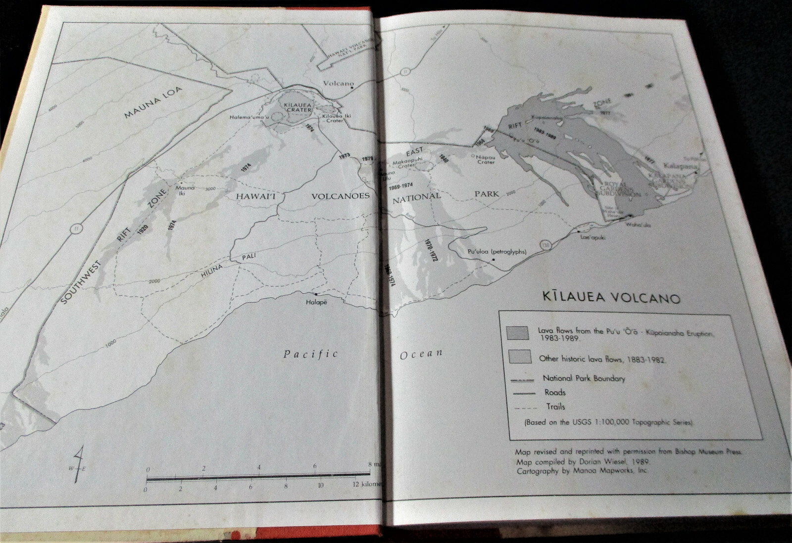 SIGNED THE BURNING ISLAND Myth and History in Volcano Country Hawaii HC 1ST 1991