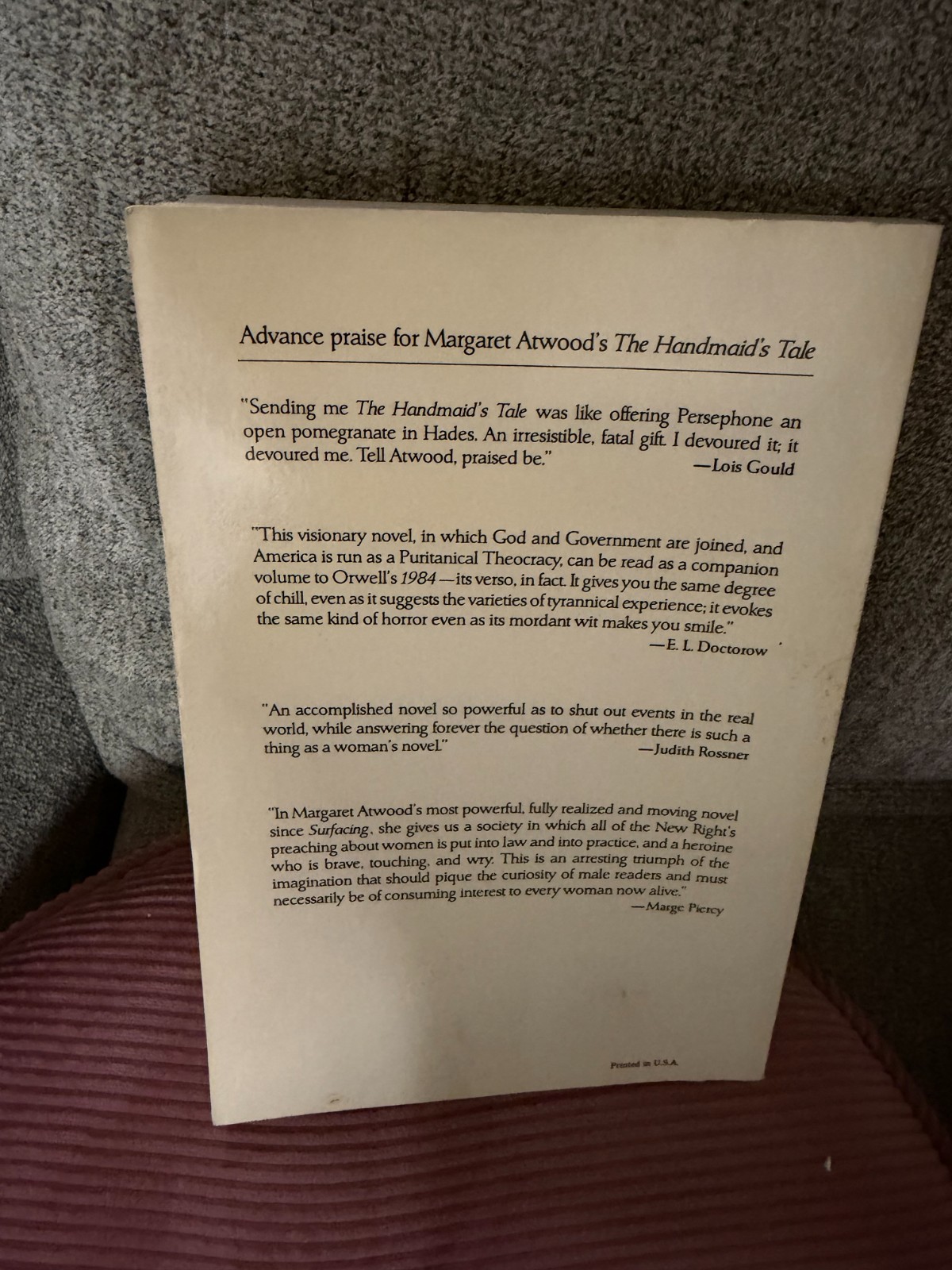 The Handmaid’s Tale — Margaret Atwood 1986 Houghton Mifflin First‑Year Trade PB