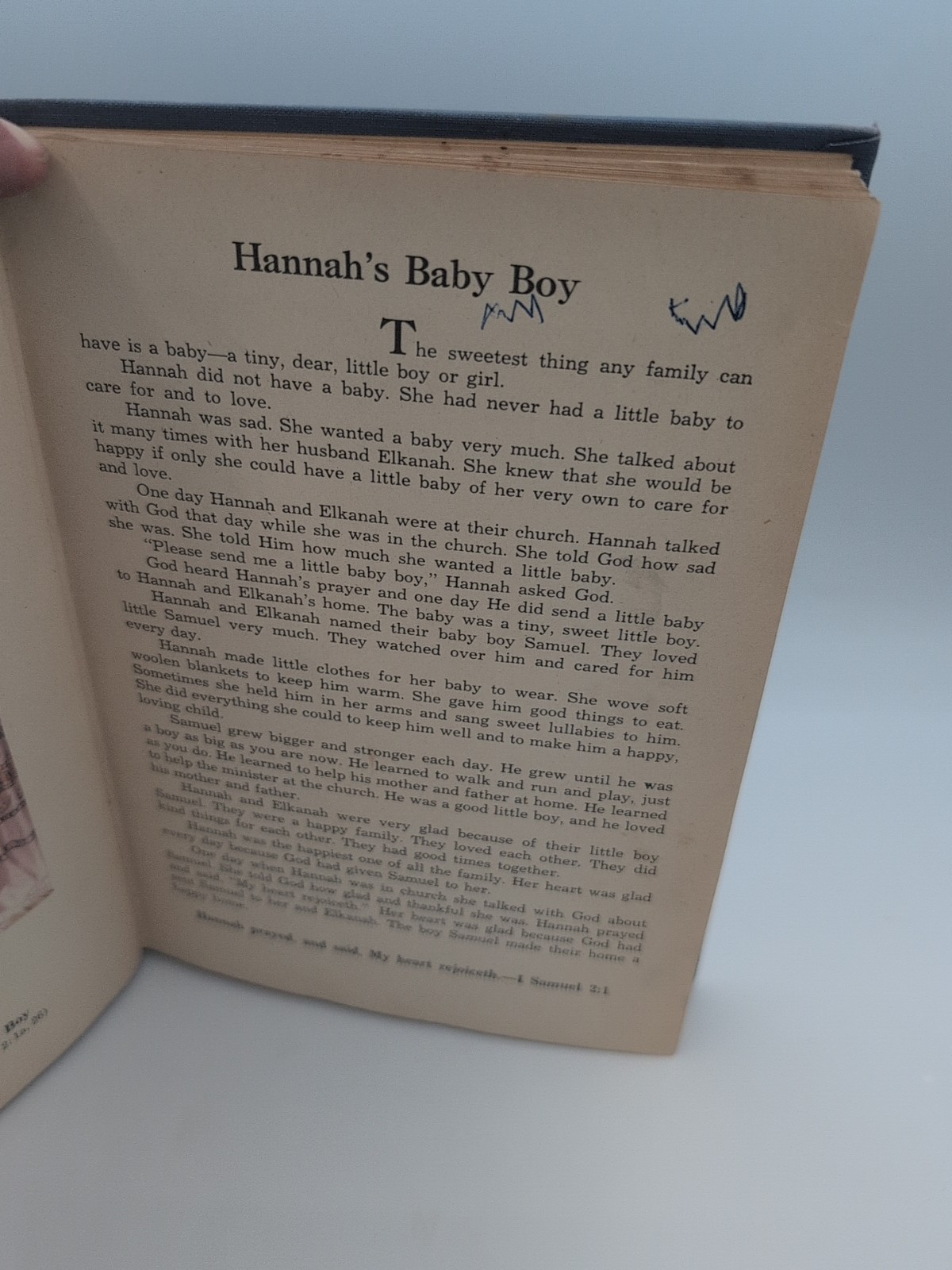 1948 Vtg Bible Homes & Families Mildred Edwards Christian Children Book Picture