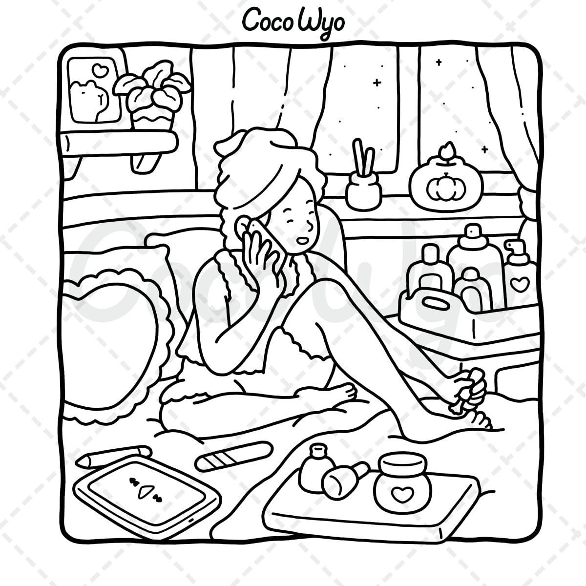 Girl Moments Vol 2 Coloring Book for Adults and Teens Featuring Cute Cozy Daily