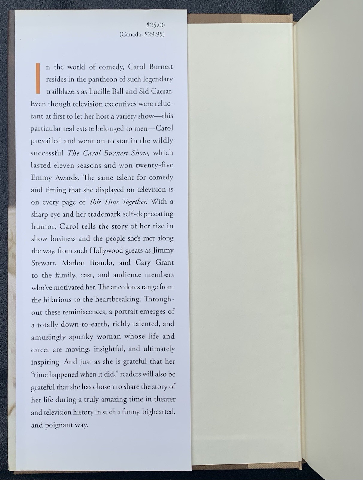 This Time Together – Carol Burnett – Signed HC